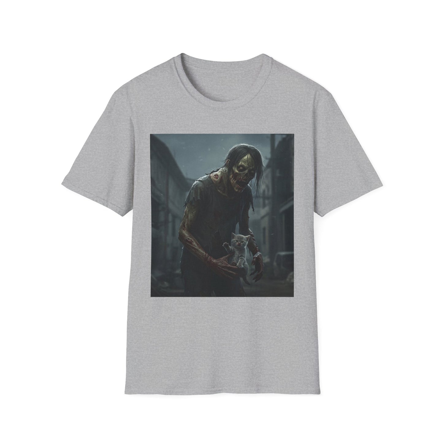 Apocalyptic Portrait Tee, bold, decaying zombie graphic