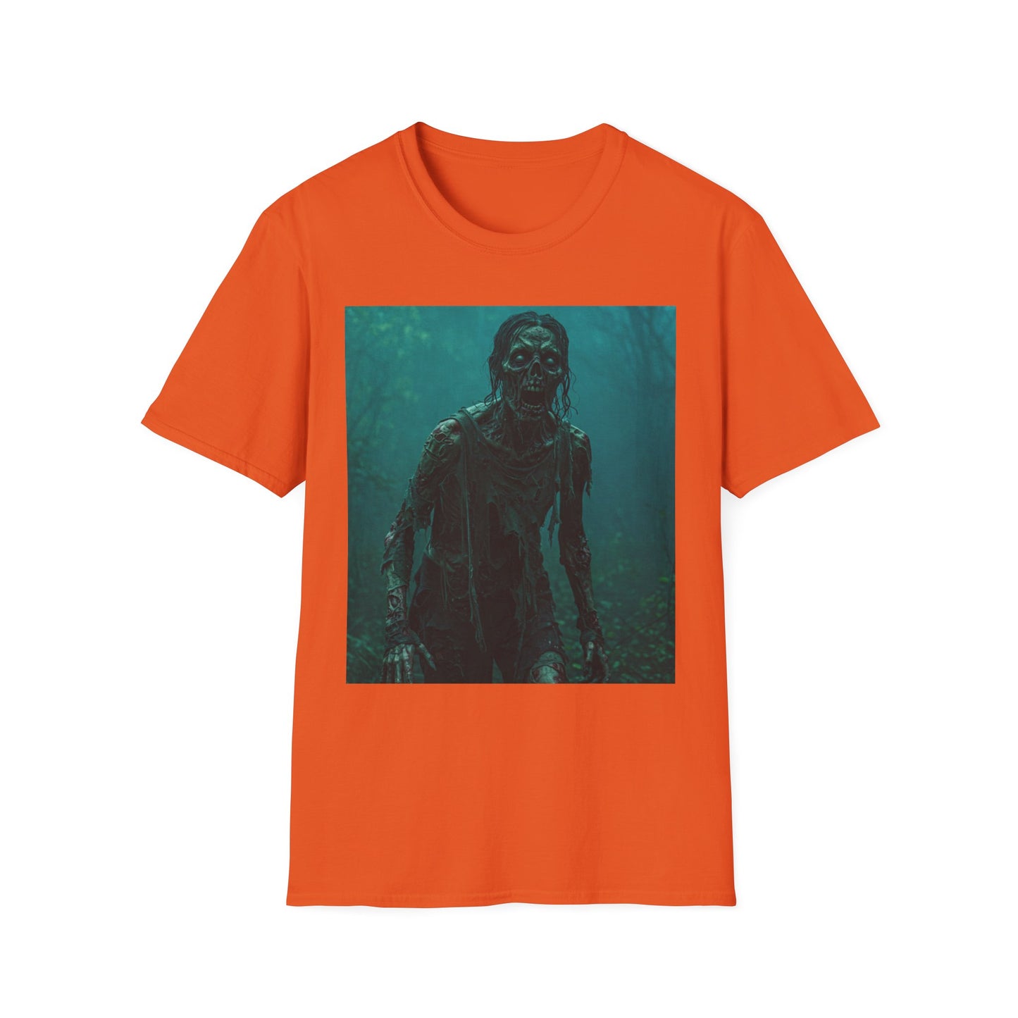 Apocalyptic Portrait Tee, bold, decaying zombie graphic