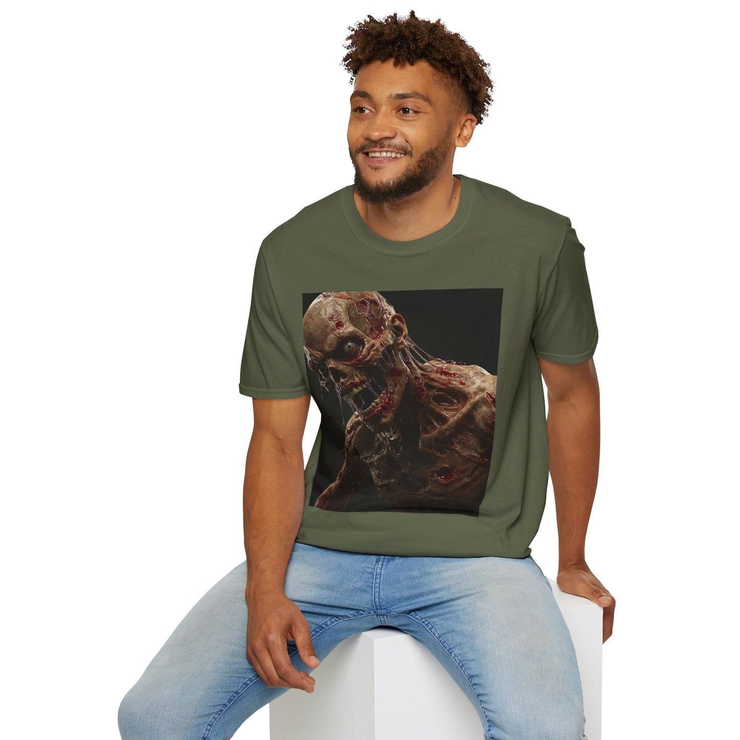 Zombie Art Unisex Softstyle T-Shirt - Graphic Horror Tee