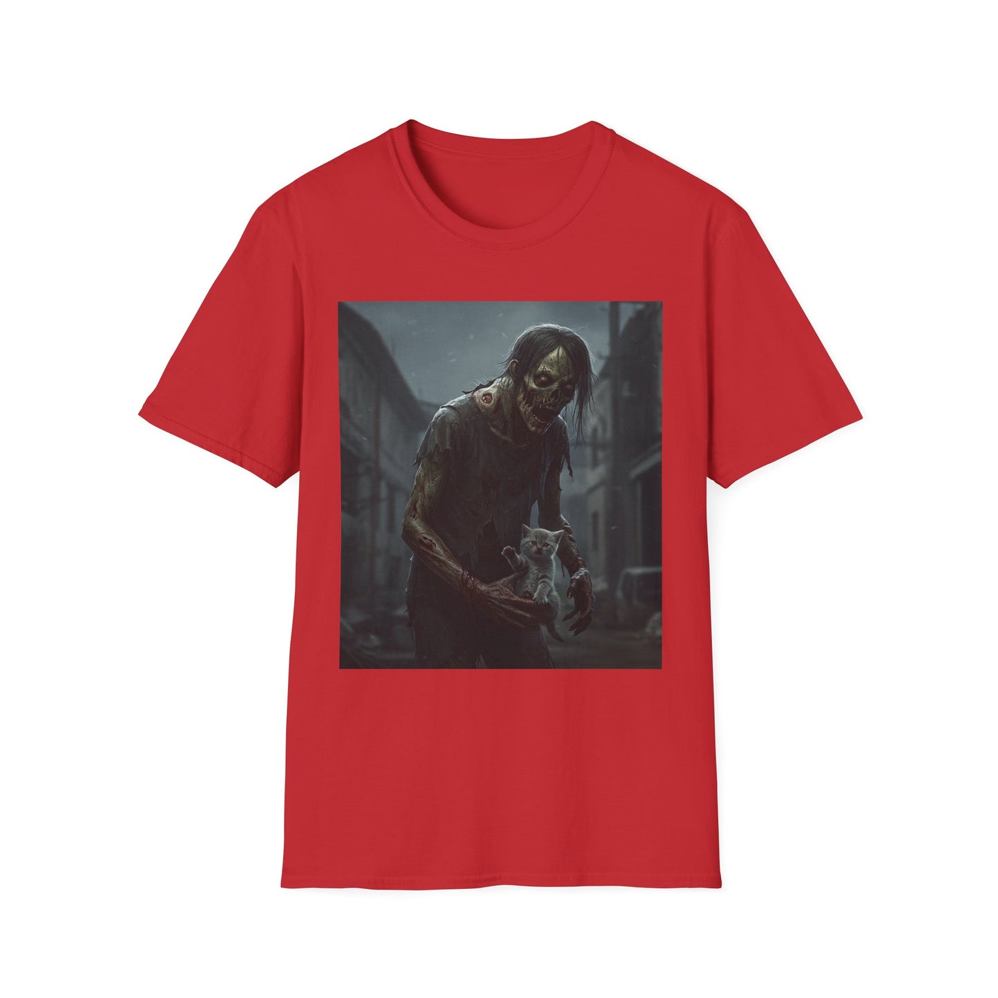 Apocalyptic Portrait Tee, bold, decaying zombie graphic