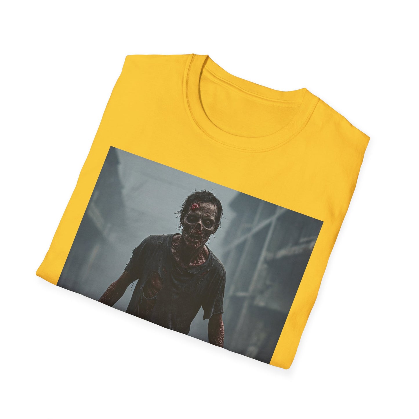 Apocalyptic Portrait Tee, bold, decaying zombie graphic