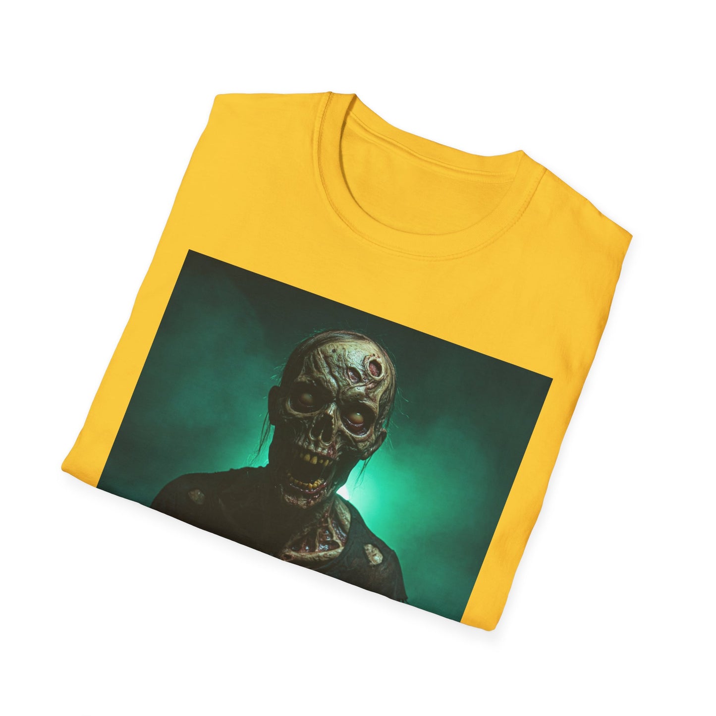 Apocalyptic Portrait Tee, bold, decaying zombie graphic