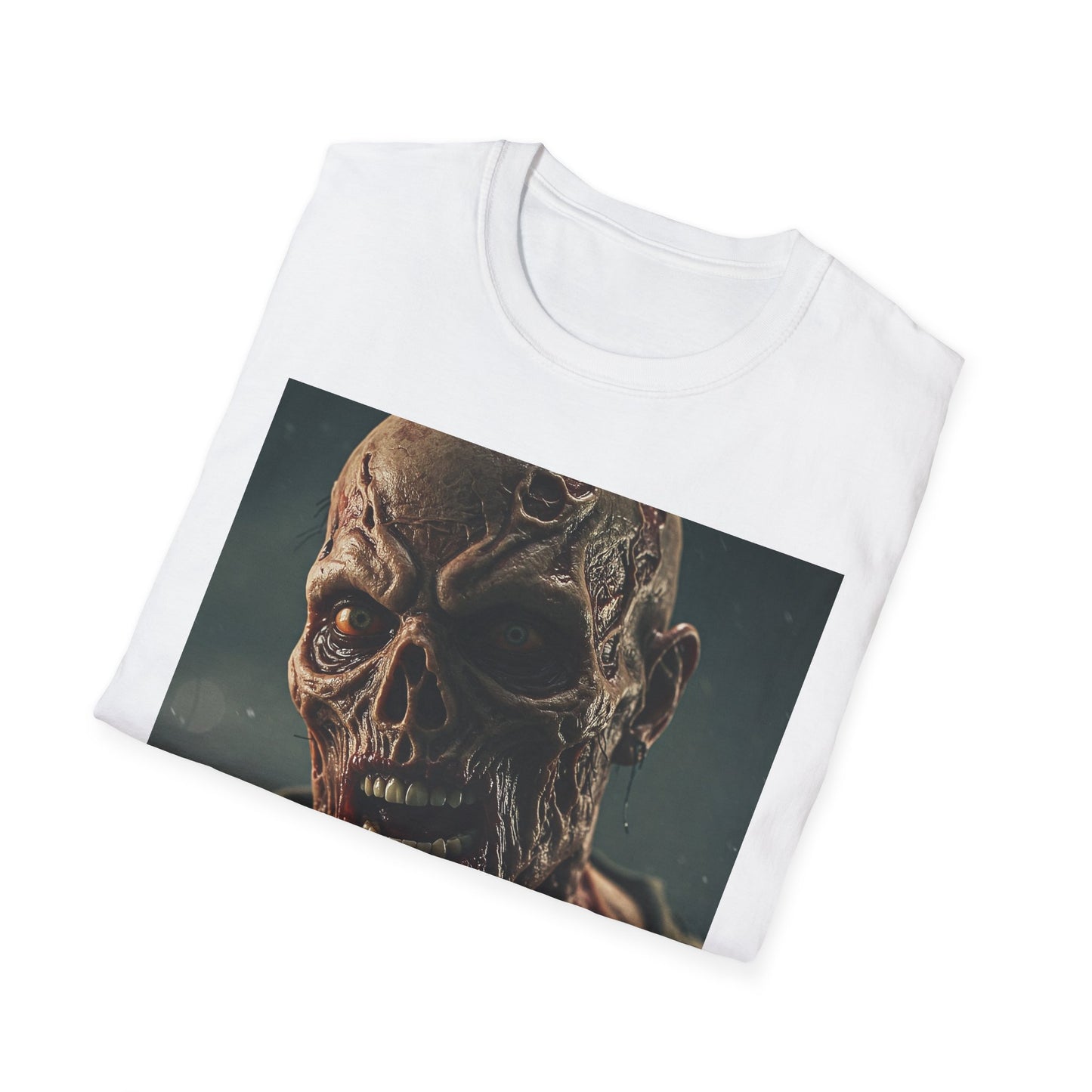 Apocalyptic Portrait Tee, bold, decaying zombie graphic