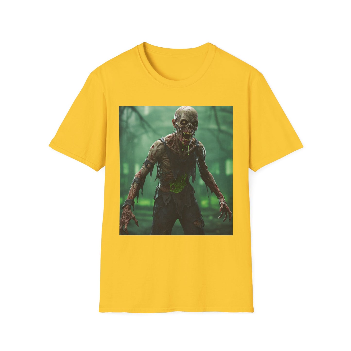 Apocalyptic Portrait Tee, bold, decaying zombie graphic