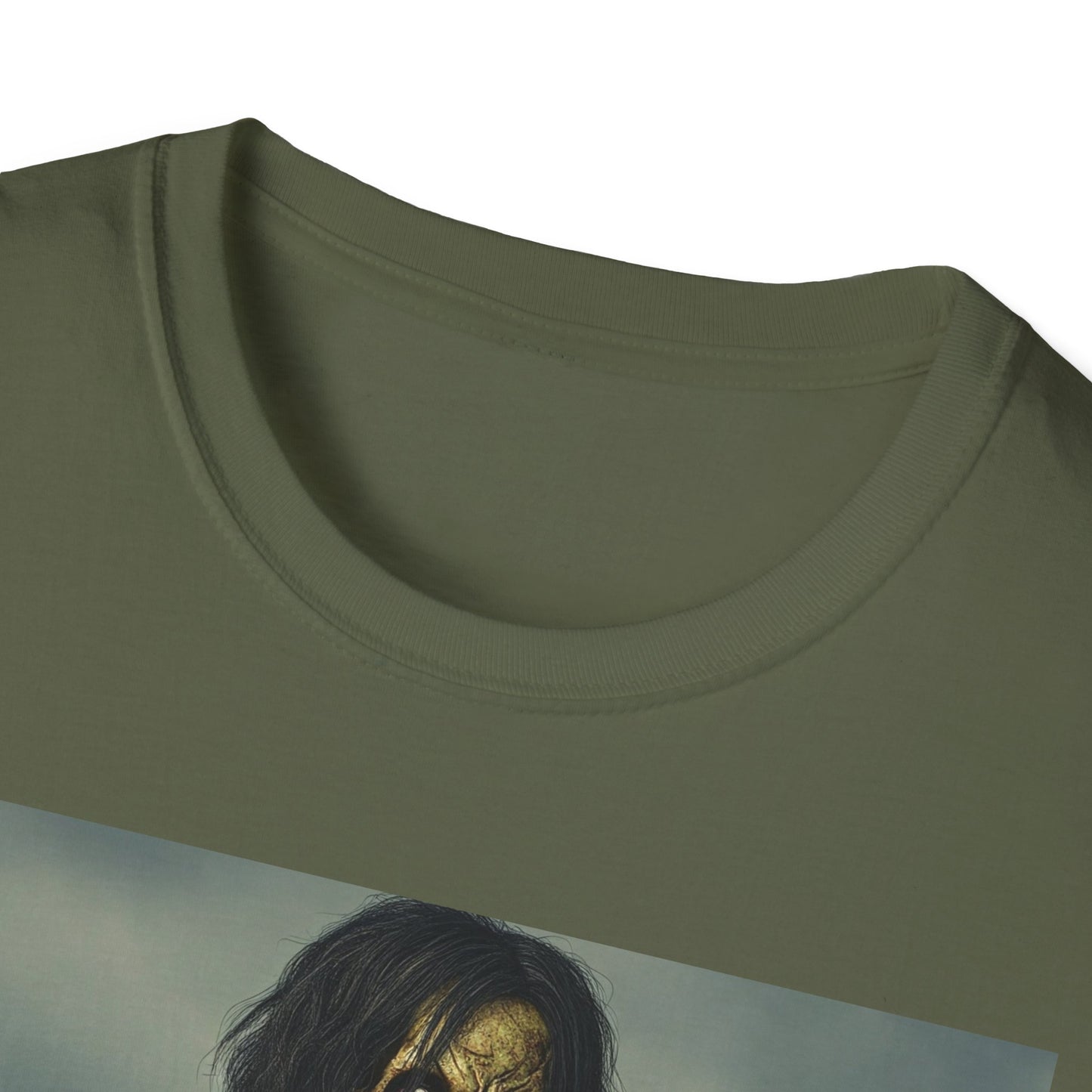 Apocalyptic Portrait Tee, bold, decaying zombie graphic