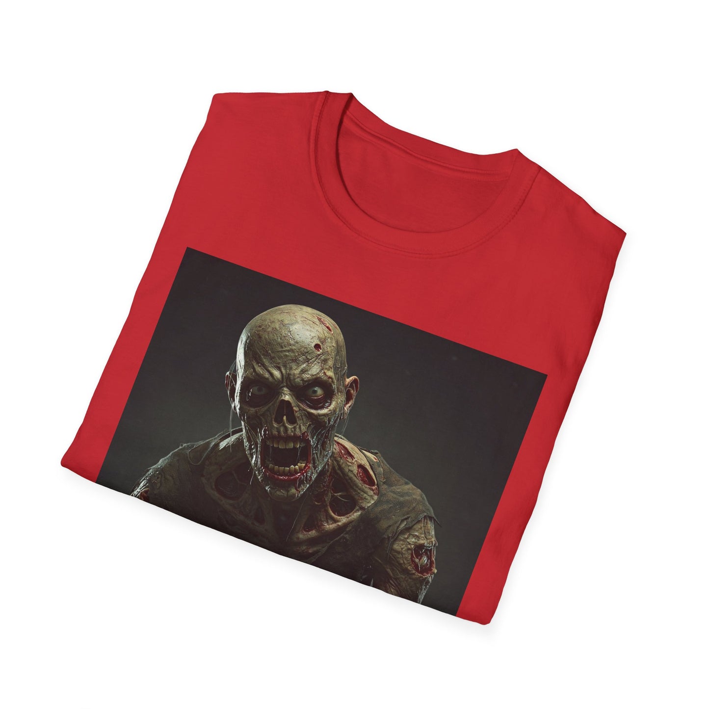 Apocalyptic Portrait Tee, bold, decaying zombie graphic