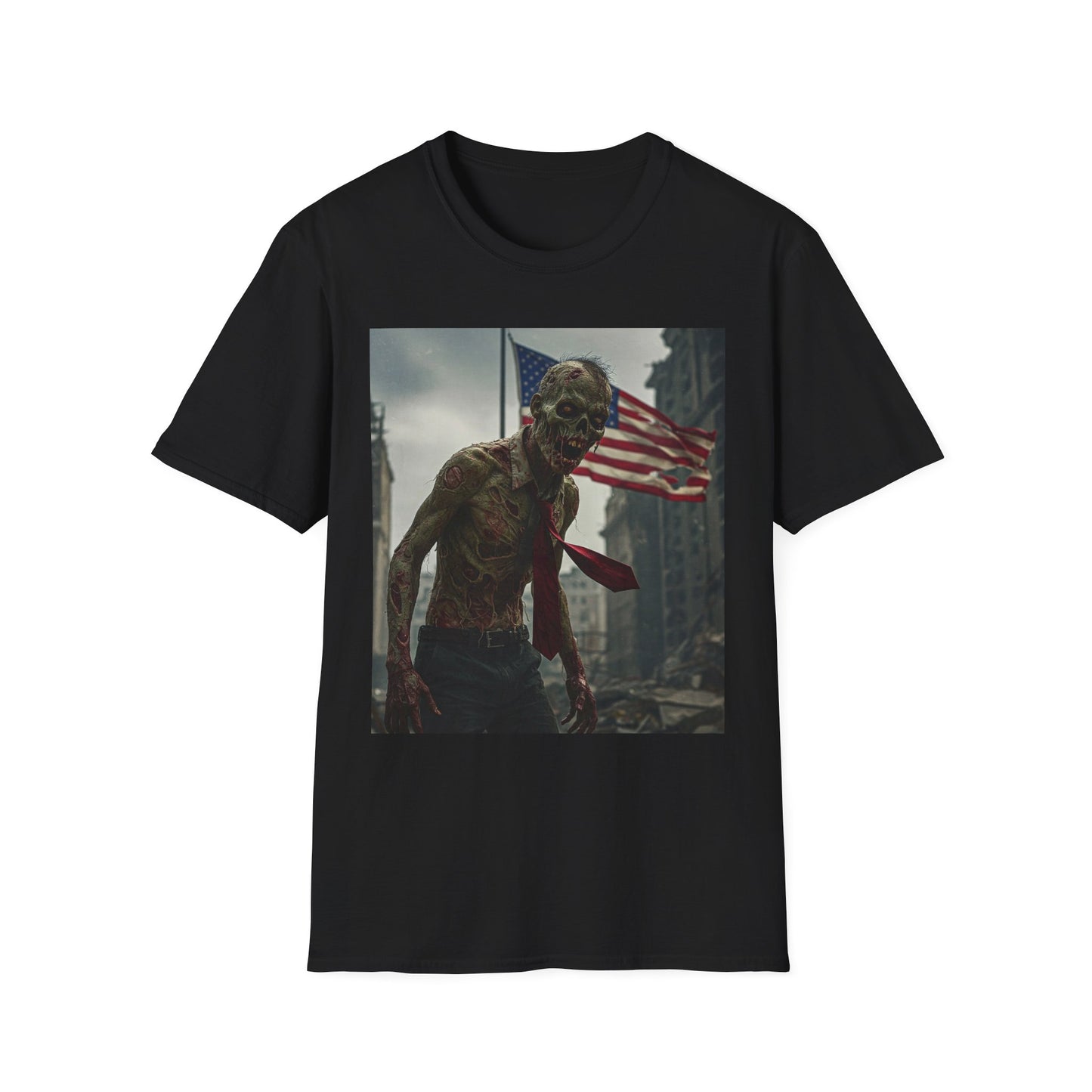 Zombie Apocalypse Unisex Softstyle T-Shirt - Perfect for Halloween & Horror Fans