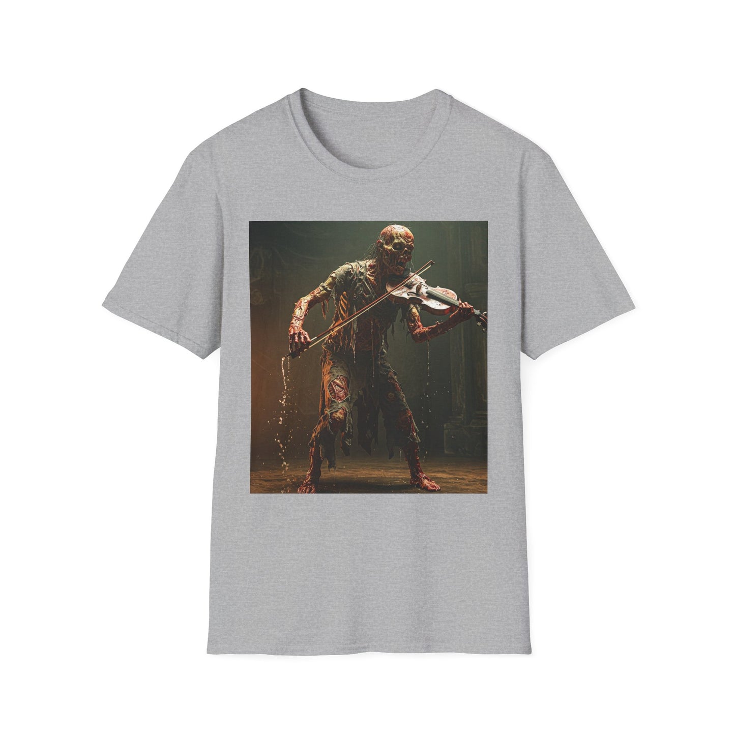 Creepy Creature Violinist Unisex T-Shirt - Spooky Halloween Tee