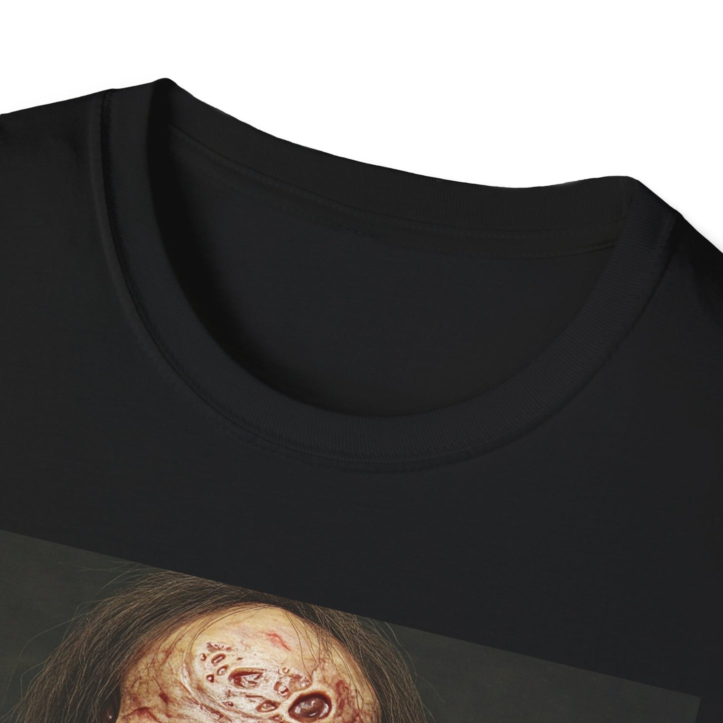 Apocalyptic Portrait Tee, bold, decaying zombie graphic