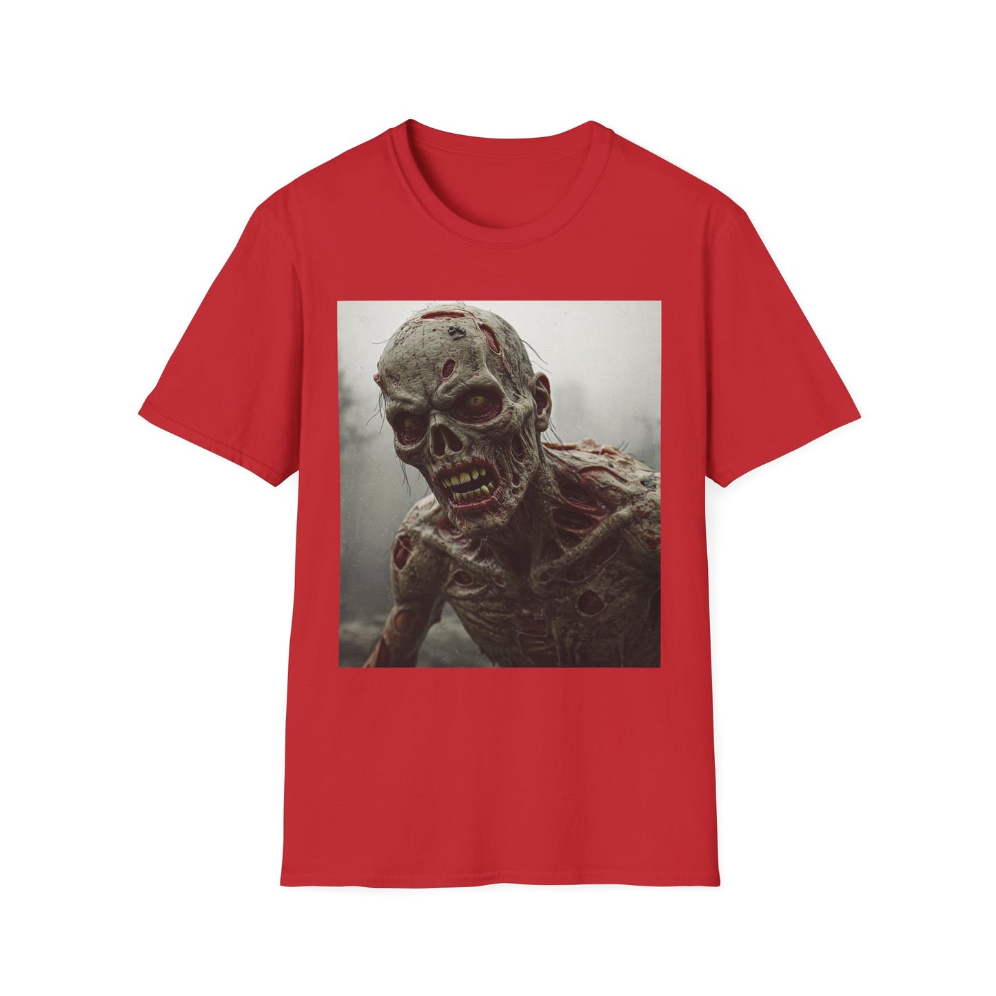 Apocalyptic Portrait Tee, bold, decaying zombie graphic