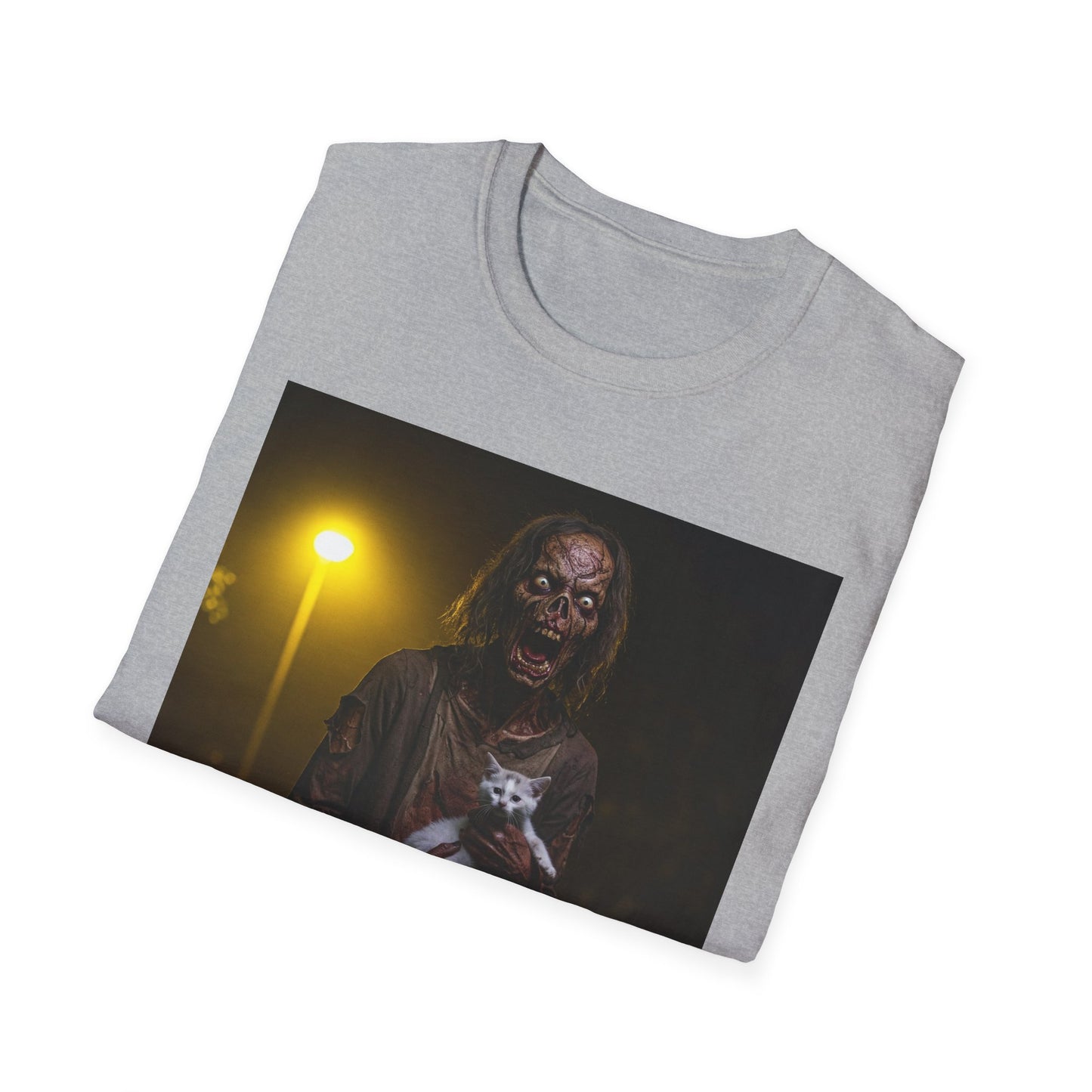 Apocalyptic Portrait Tee, bold, decaying zombie graphic