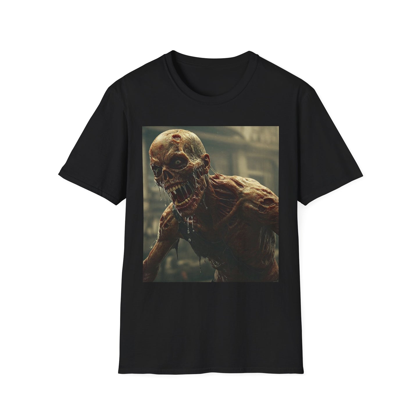 Unisex Softstyle Zombie Graphic T-Shirt - Spooky Halloween Tee