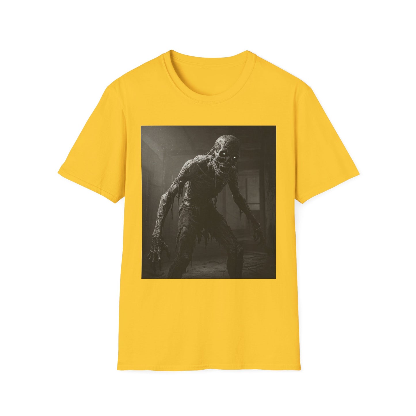 Apocalyptic Portrait Tee, bold, decaying zombie graphic