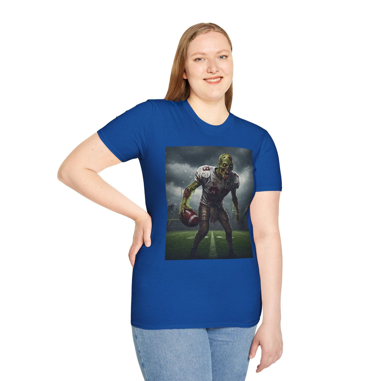 Zombie Football Graphic T-Shirt for Horror Fans