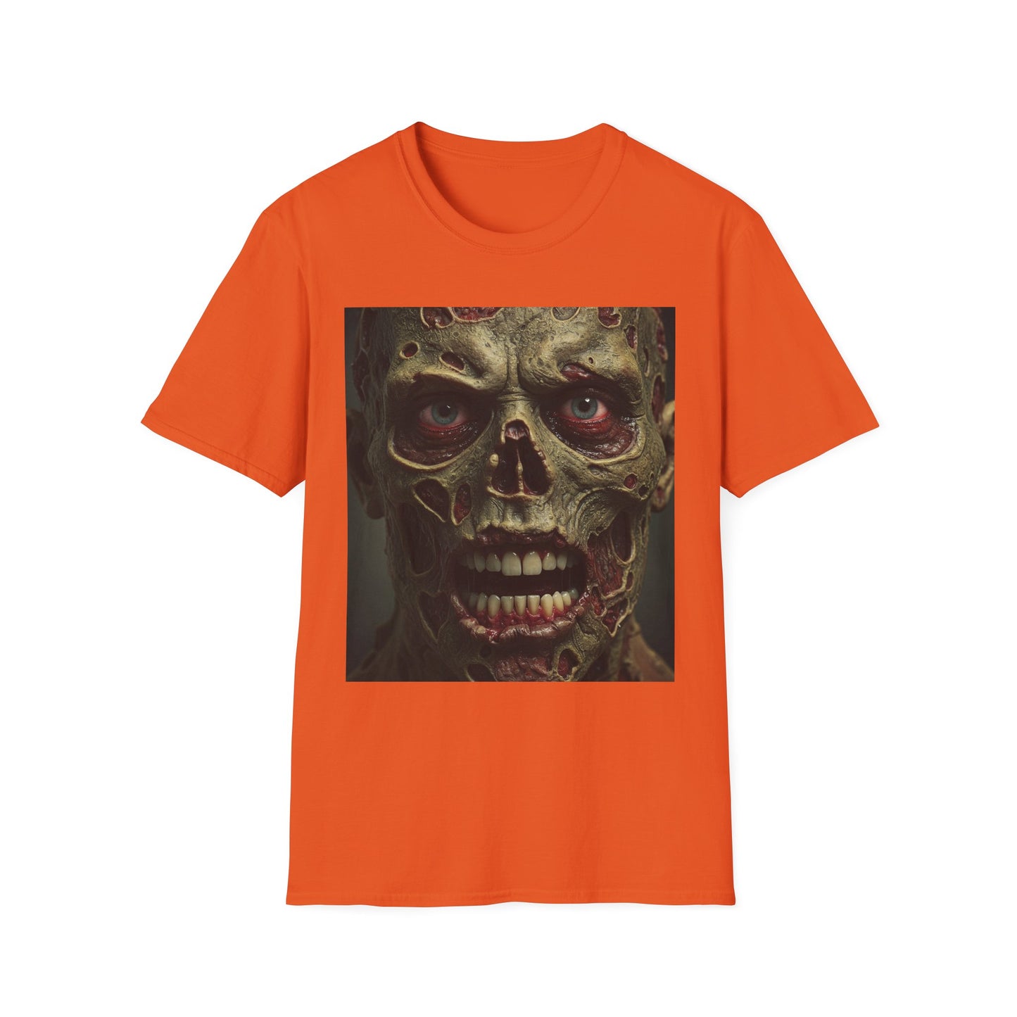 Apocalyptic Portrait Tee, bold, decaying zombie graphic