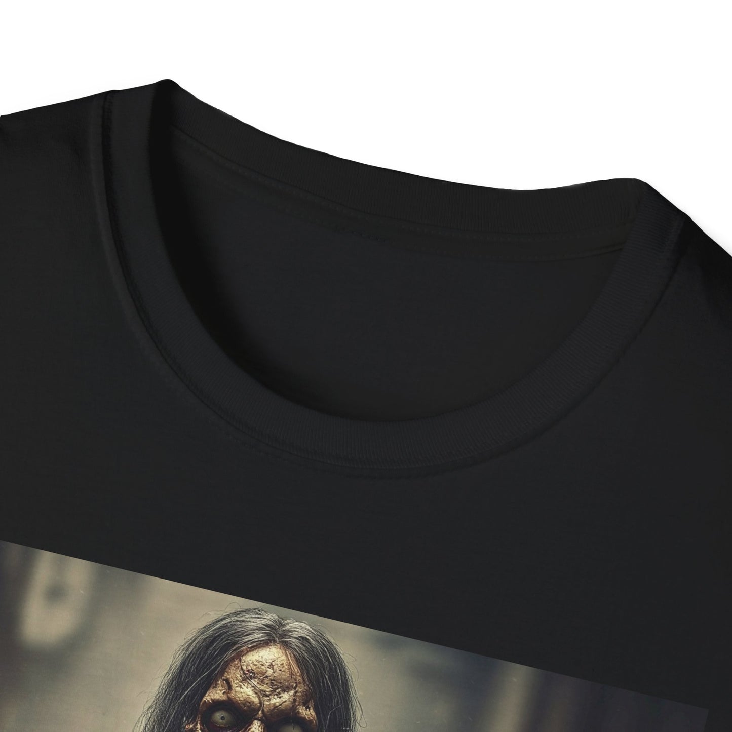 Apocalyptic Portrait Tee, bold, decaying zombie graphic