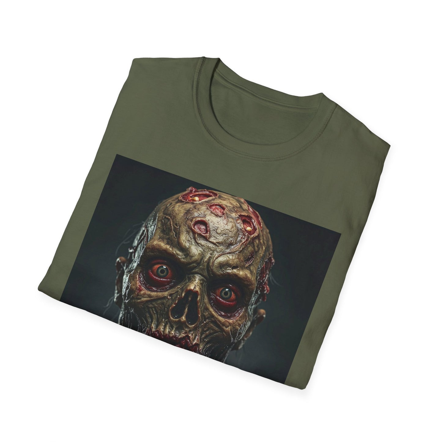 Apocalyptic Portrait Tee, bold, decaying zombie graphic