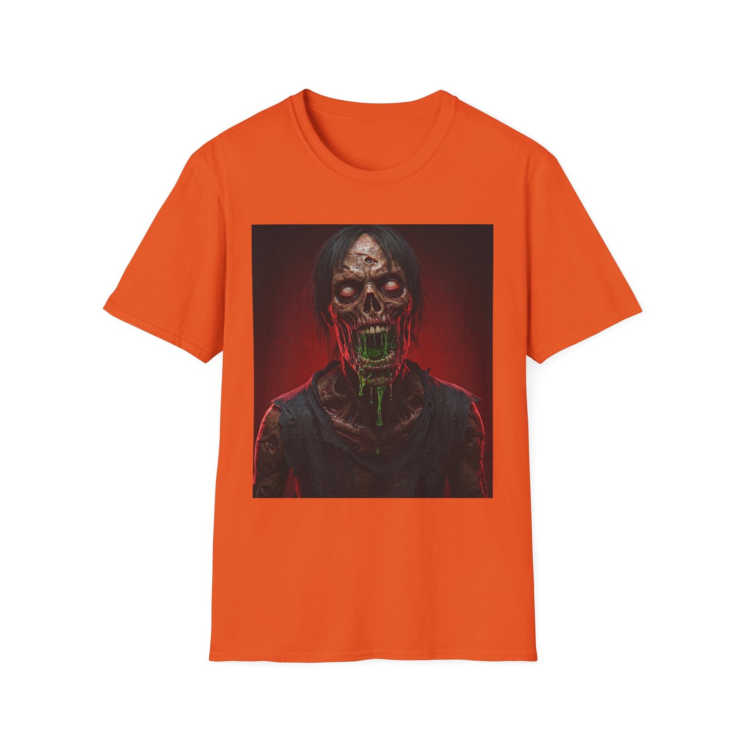 Apocalyptic Portrait Tee, bold, decaying zombie graphic