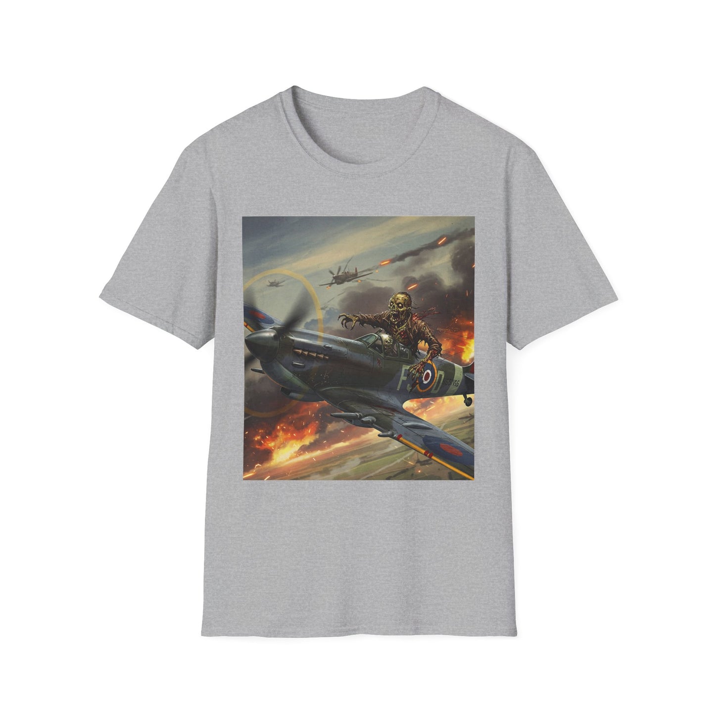 Vintage Pilot Apocalyptic Portrait Tee, bold, decaying zombie graphic