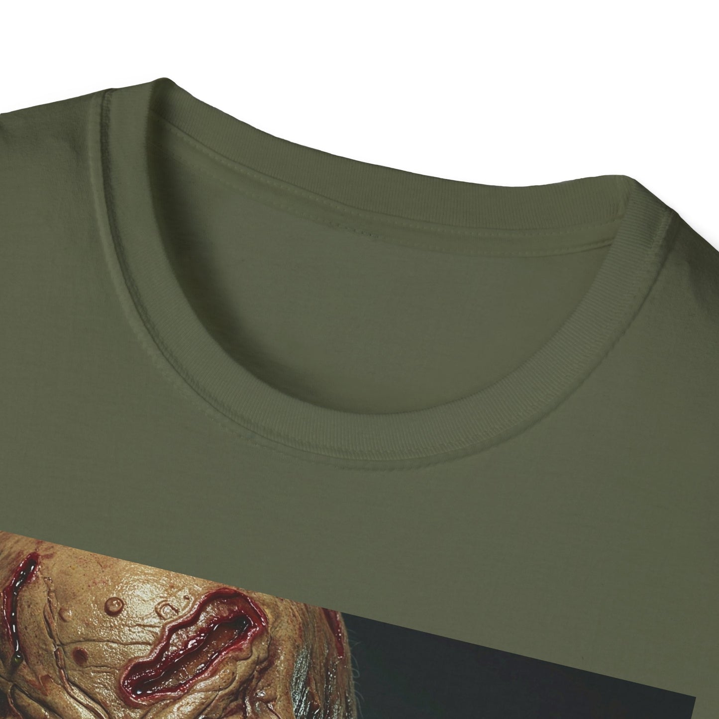 Apocalyptic Portrait Tee, bold, decaying zombie graphic