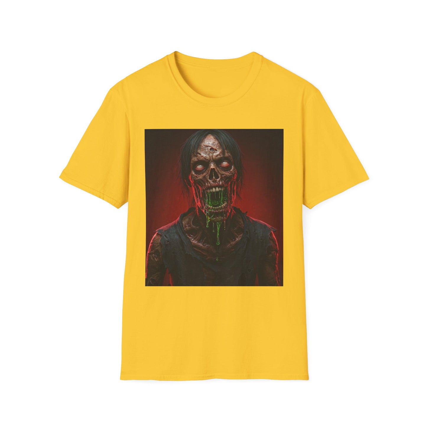 Apocalyptic Portrait Tee, bold, decaying zombie graphic