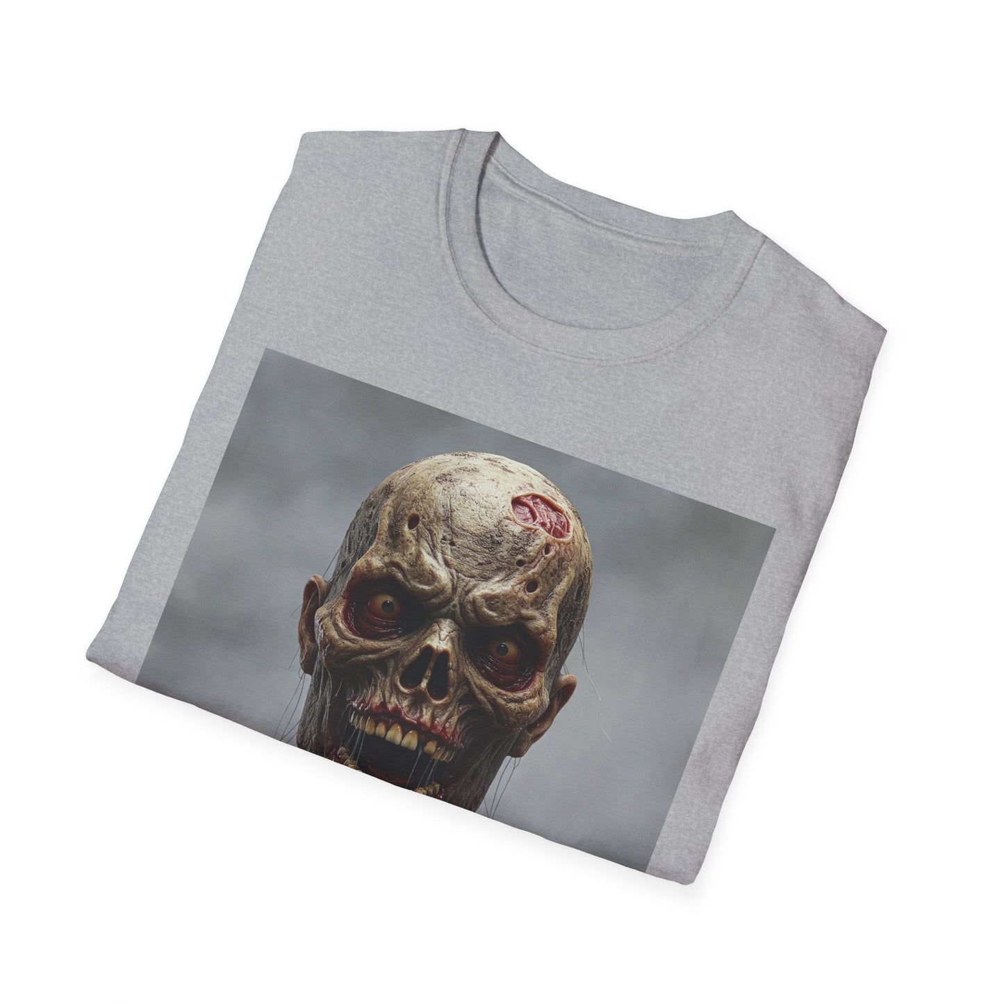 Apocalyptic Portrait Tee, bold, decaying zombie graphic