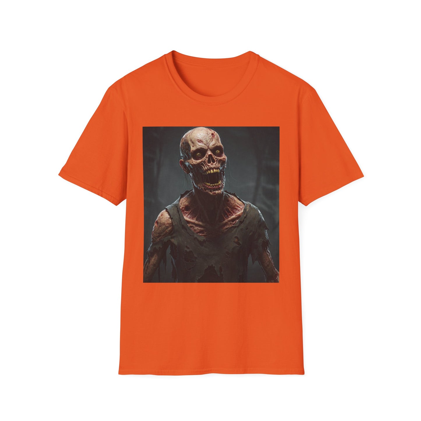 Apocalyptic Portrait Tee, bold, decaying zombie graphic