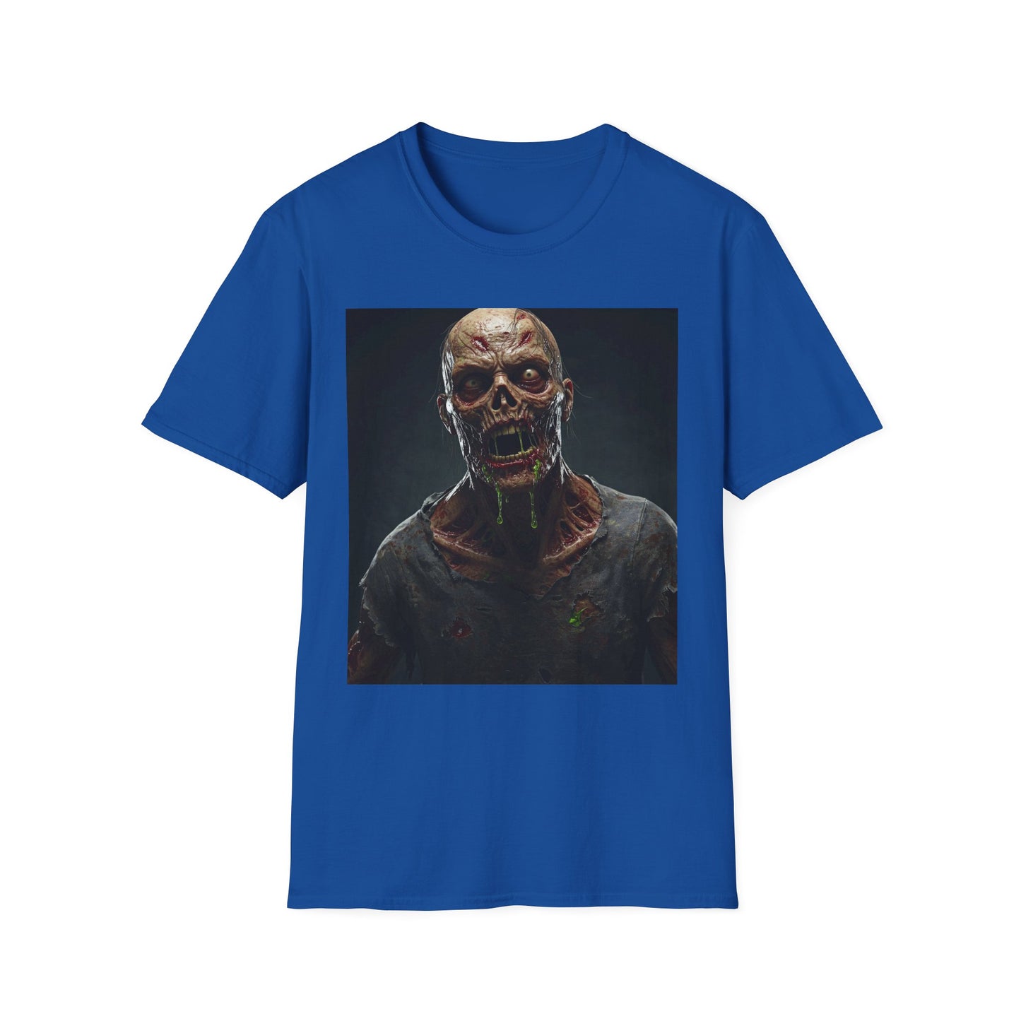 Apocalyptic Portrait Tee, bold, decaying zombie graphic