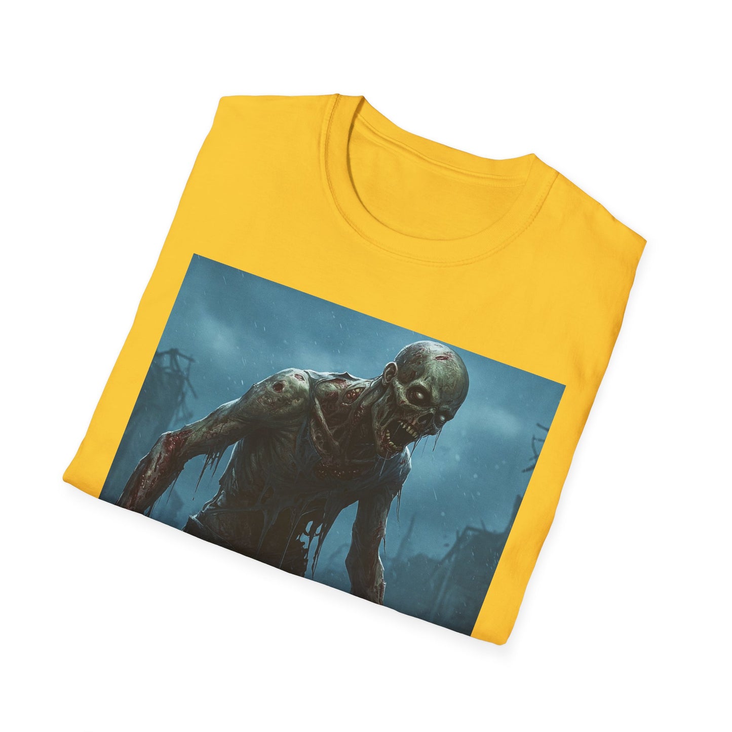 Unisex Horror Graphic T-Shirt - Zombie Design for Halloween & Horror Fans