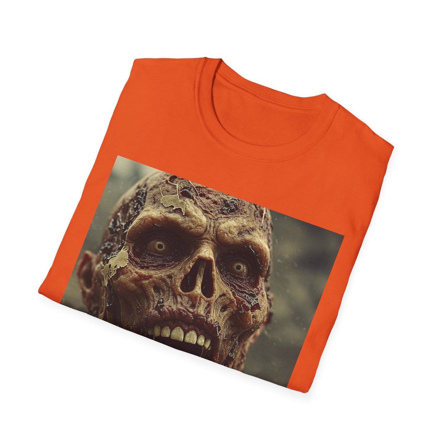 Apocalyptic Portrait Tee, bold, decaying zombie graphic