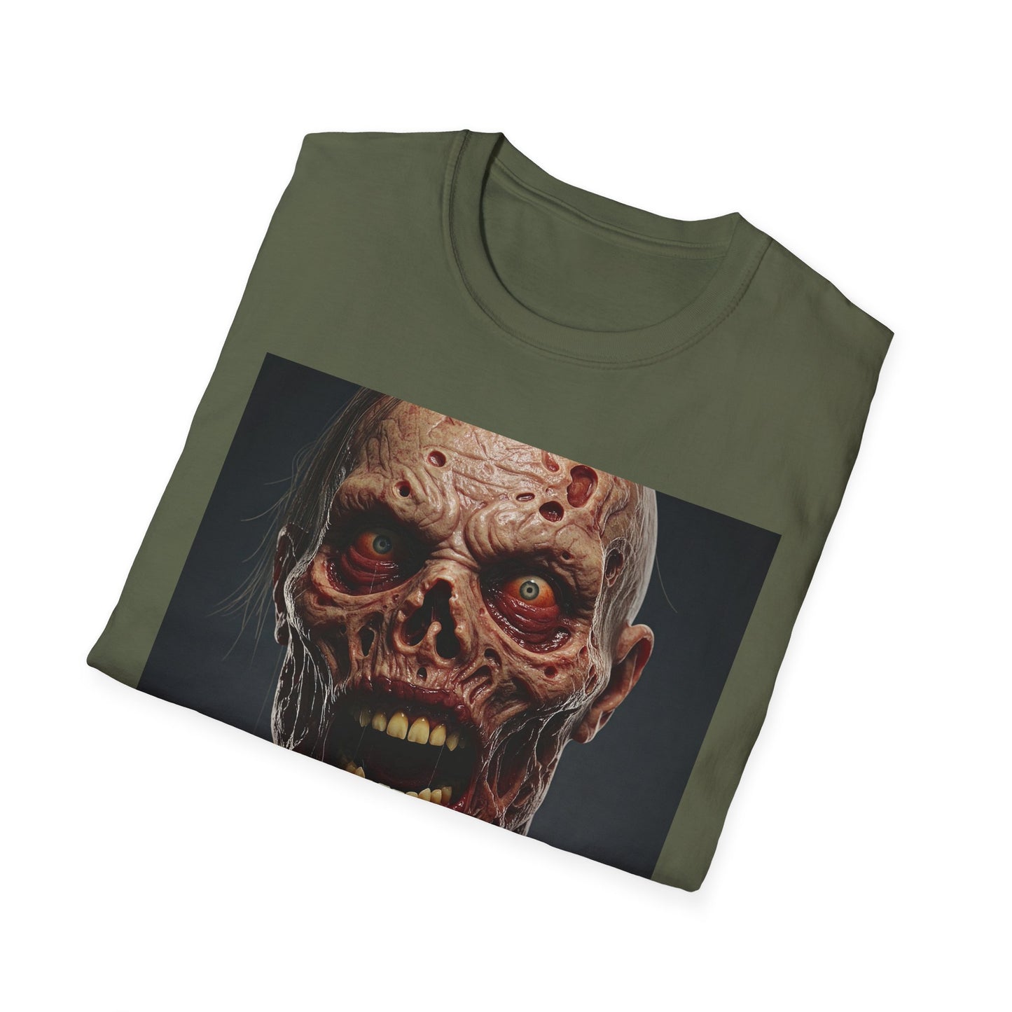 Apocalyptic Portrait Tee, bold, decaying zombie graphic