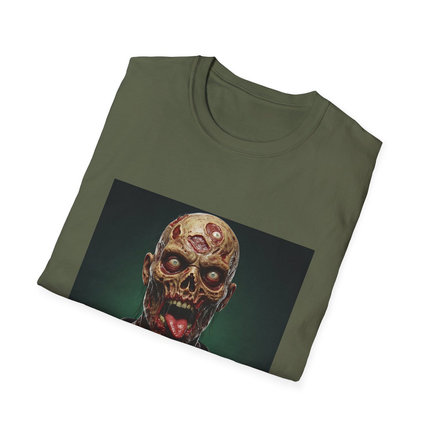 Apocalyptic Portrait Tee, bold, decaying zombie graphic