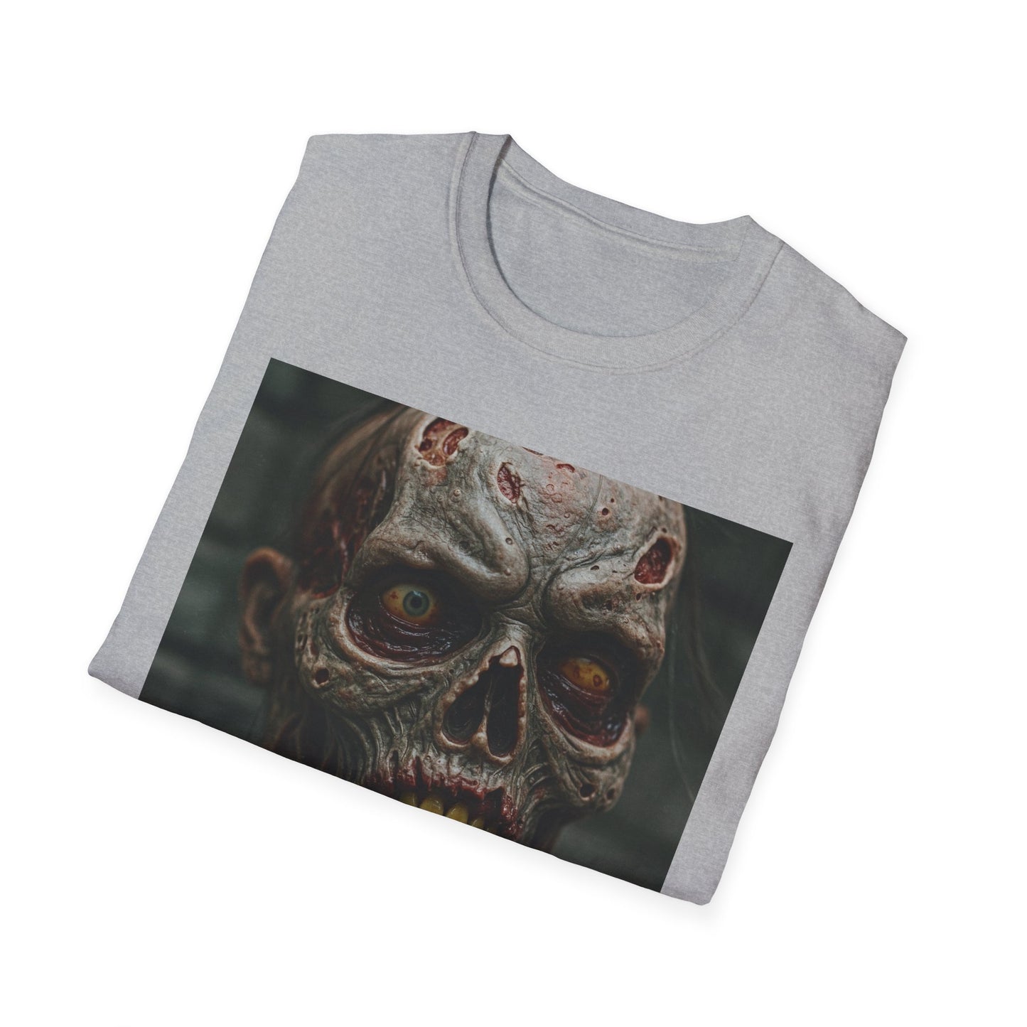 Apocalyptic Portrait Tee, bold, decaying zombie graphic