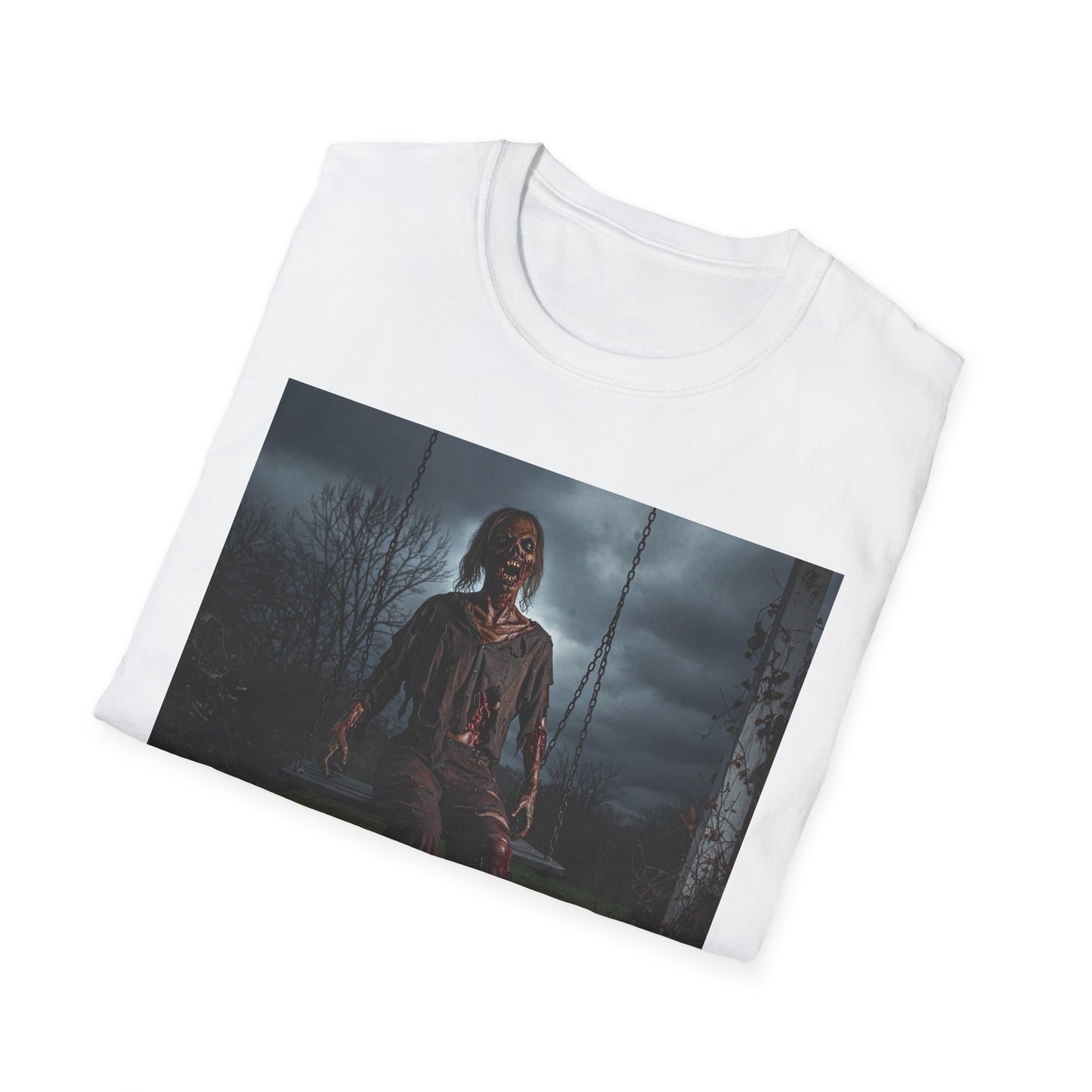 Apocalyptic Portrait Tee, bold, decaying zombie graphic