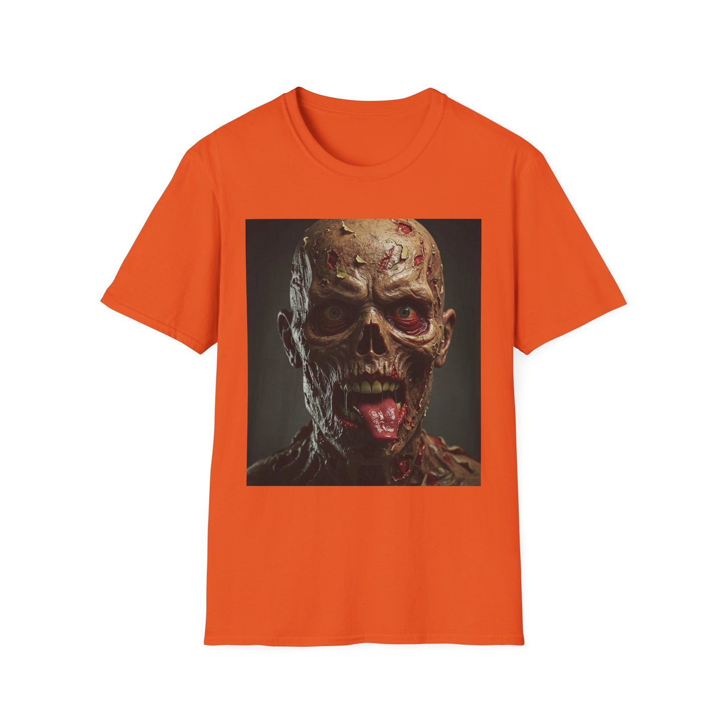 Apocalyptic Portrait Tee, bold, decaying zombie graphic