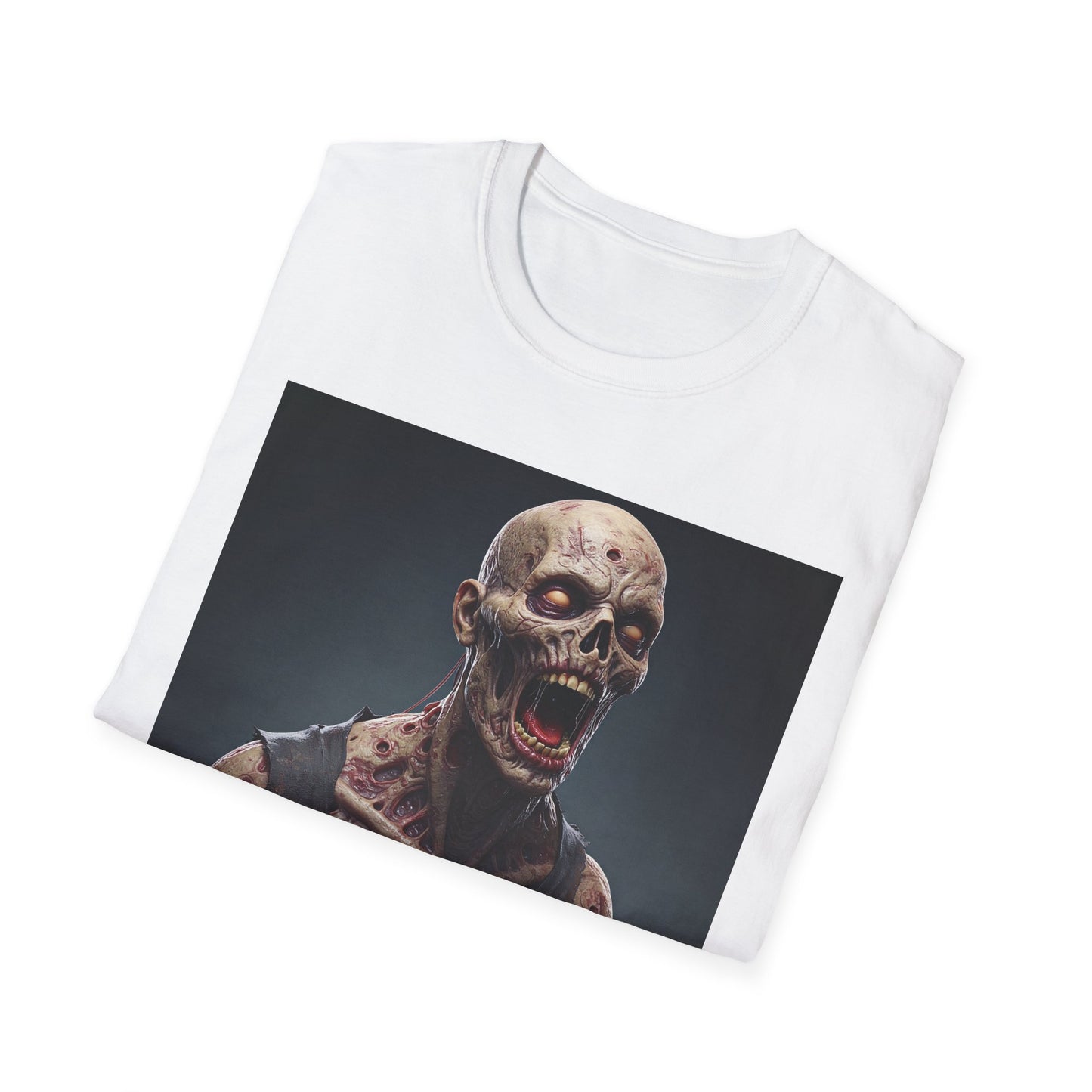 Apocalyptic Portrait Tee, bold, decaying zombie graphic