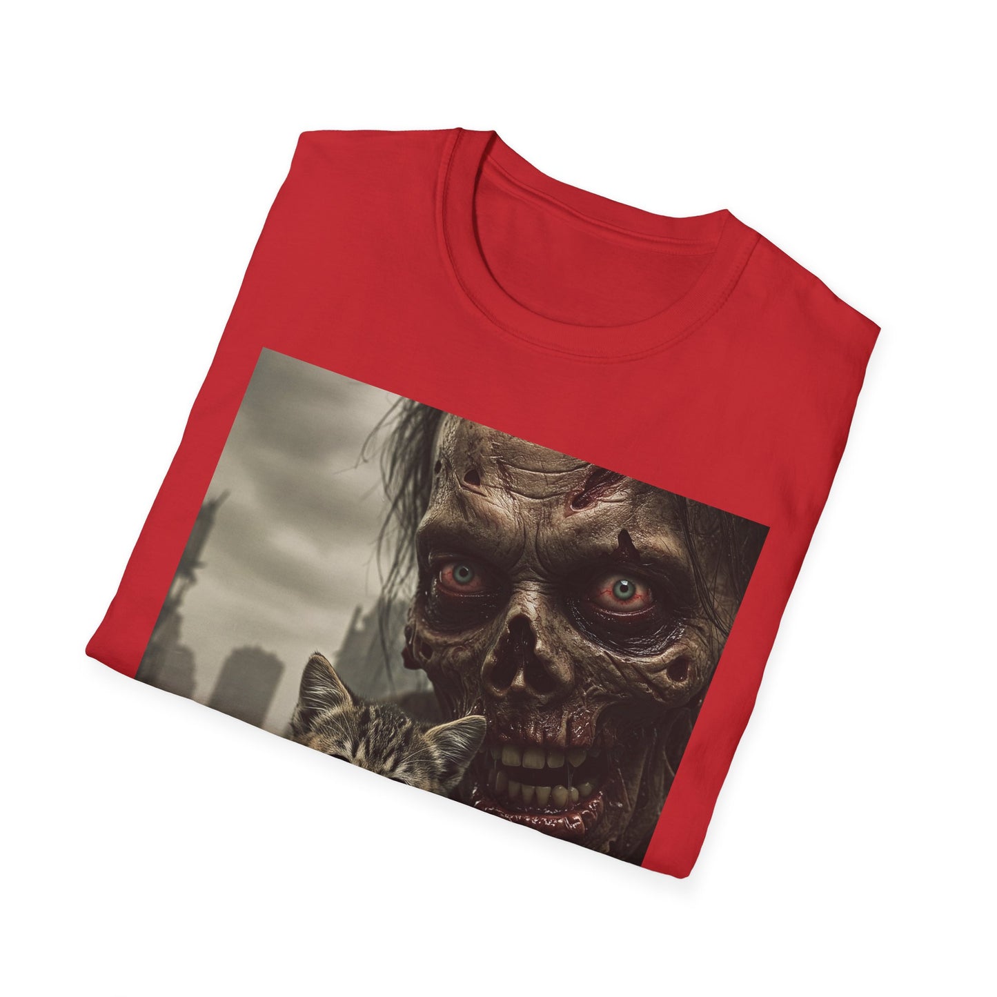 Apocalyptic Portrait Tee, bold, decaying zombie graphic