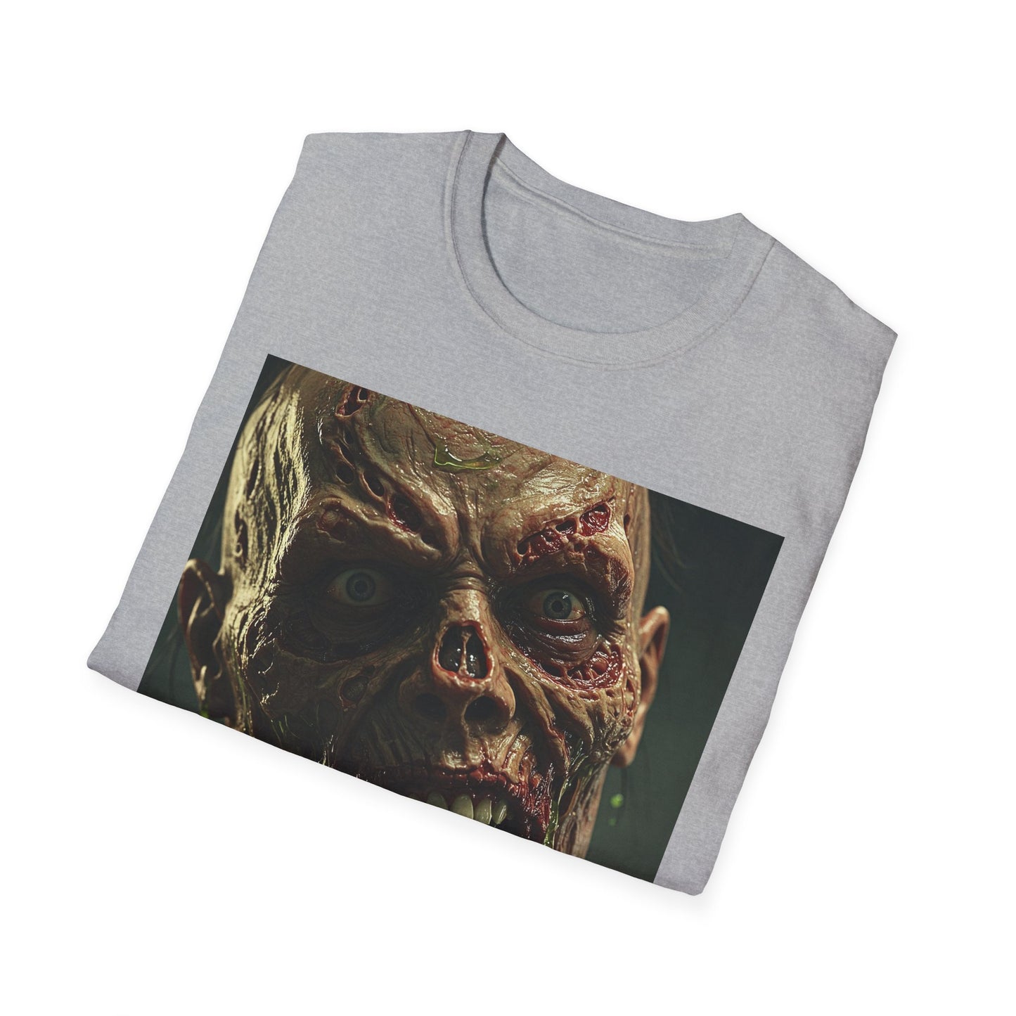 Apocalyptic Portrait Tee, bold, decaying zombie graphic