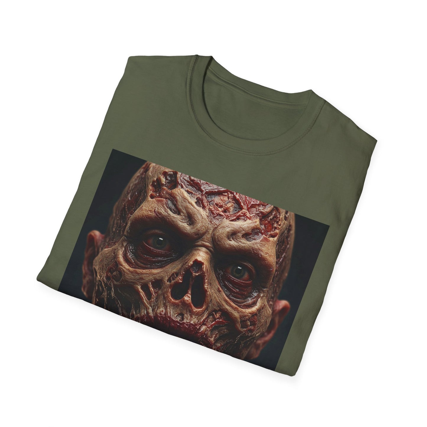 Apocalyptic Portrait Tee, bold, decaying zombie graphic