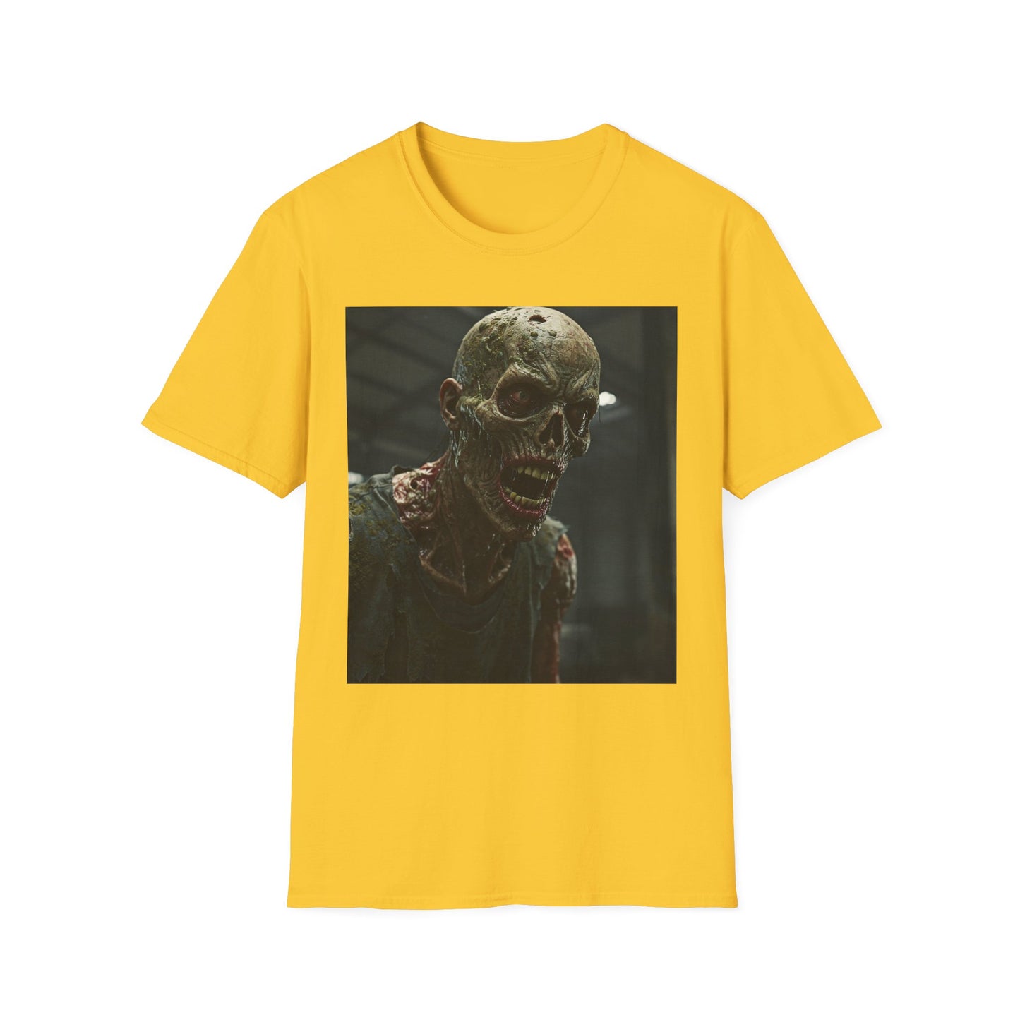 Apocalyptic Portrait Tee, bold, decaying zombie graphic