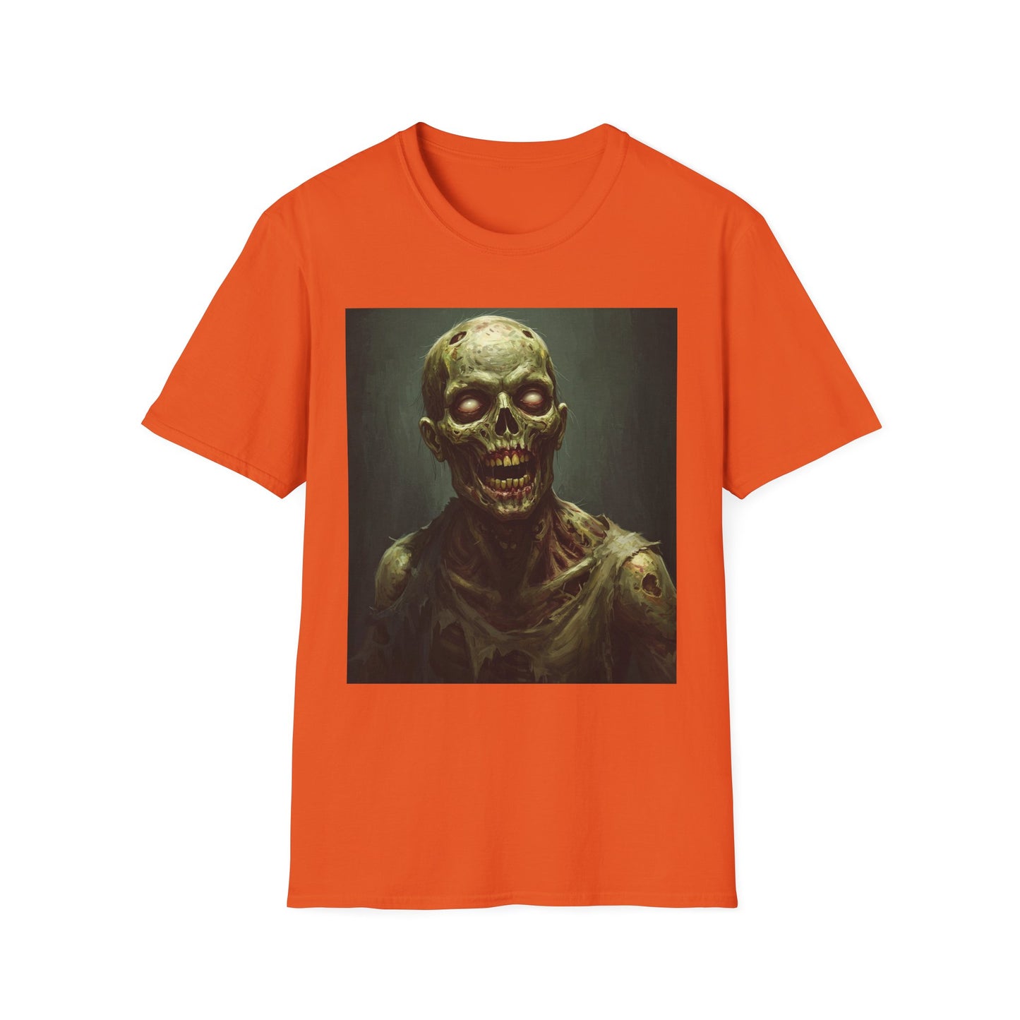 Apocalyptic Portrait Tee, bold, decaying zombie graphic