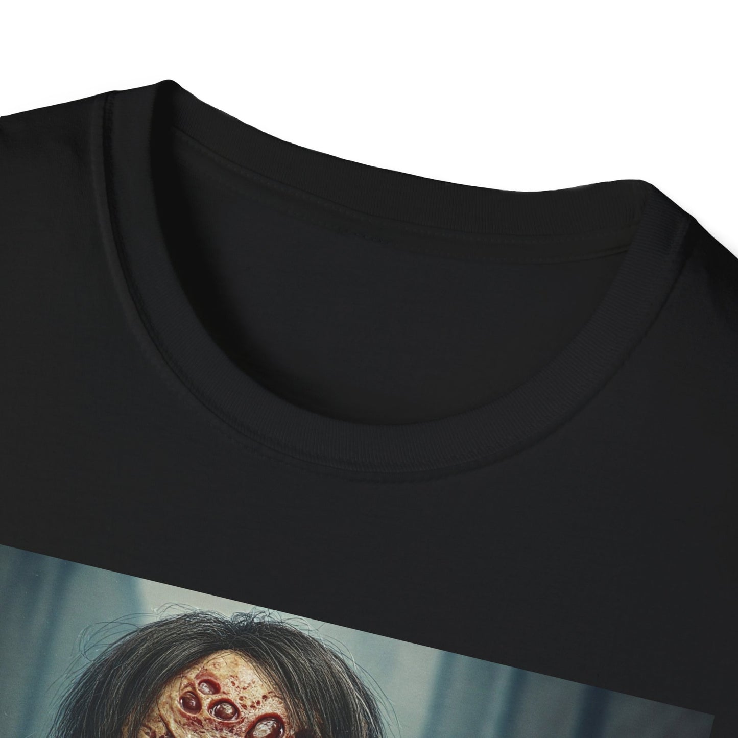 Apocalyptic Portrait Tee, bold, decaying zombie graphic