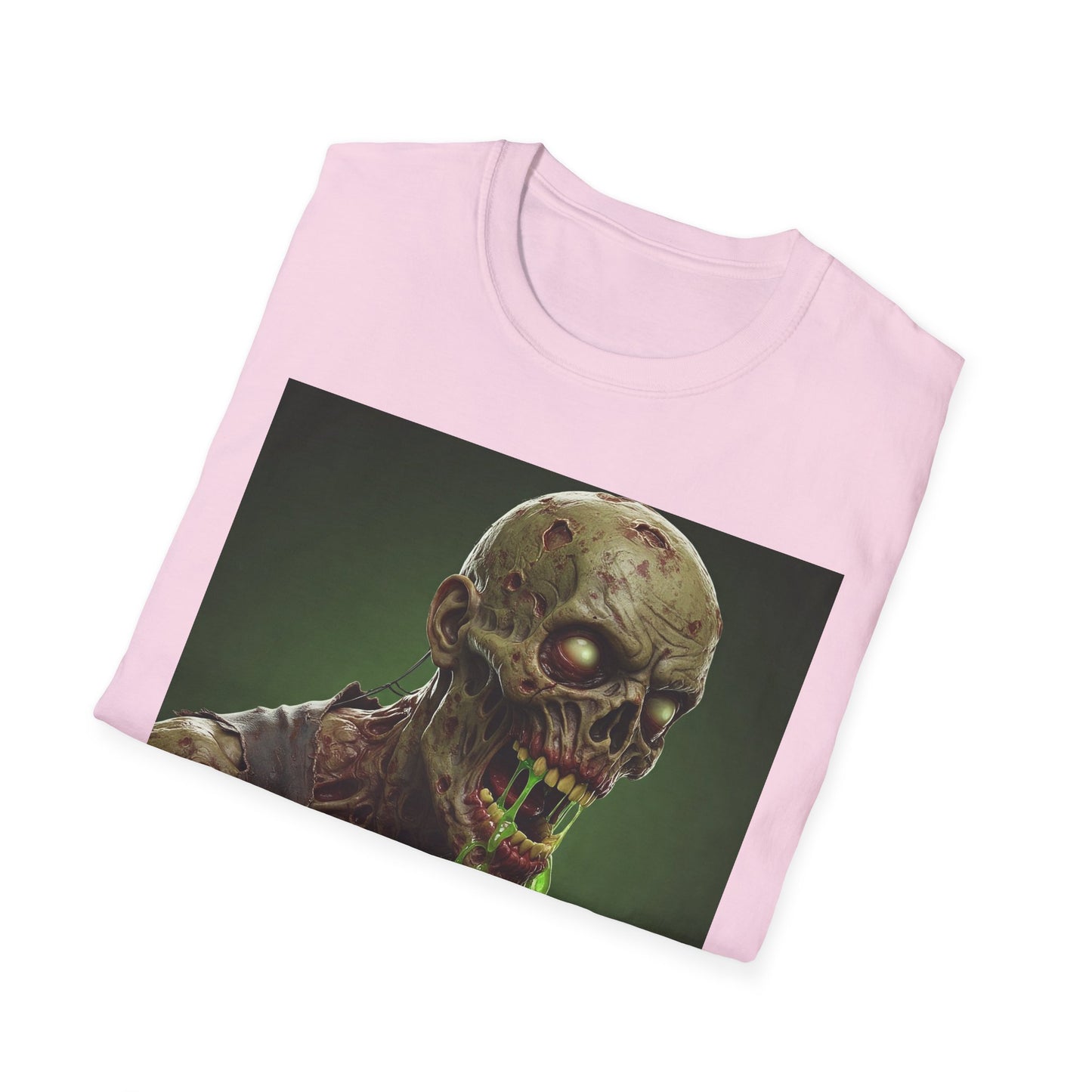 Zombie Graphic Unisex Softstyle T-Shirt - Perfect for Halloween and Horror Fans