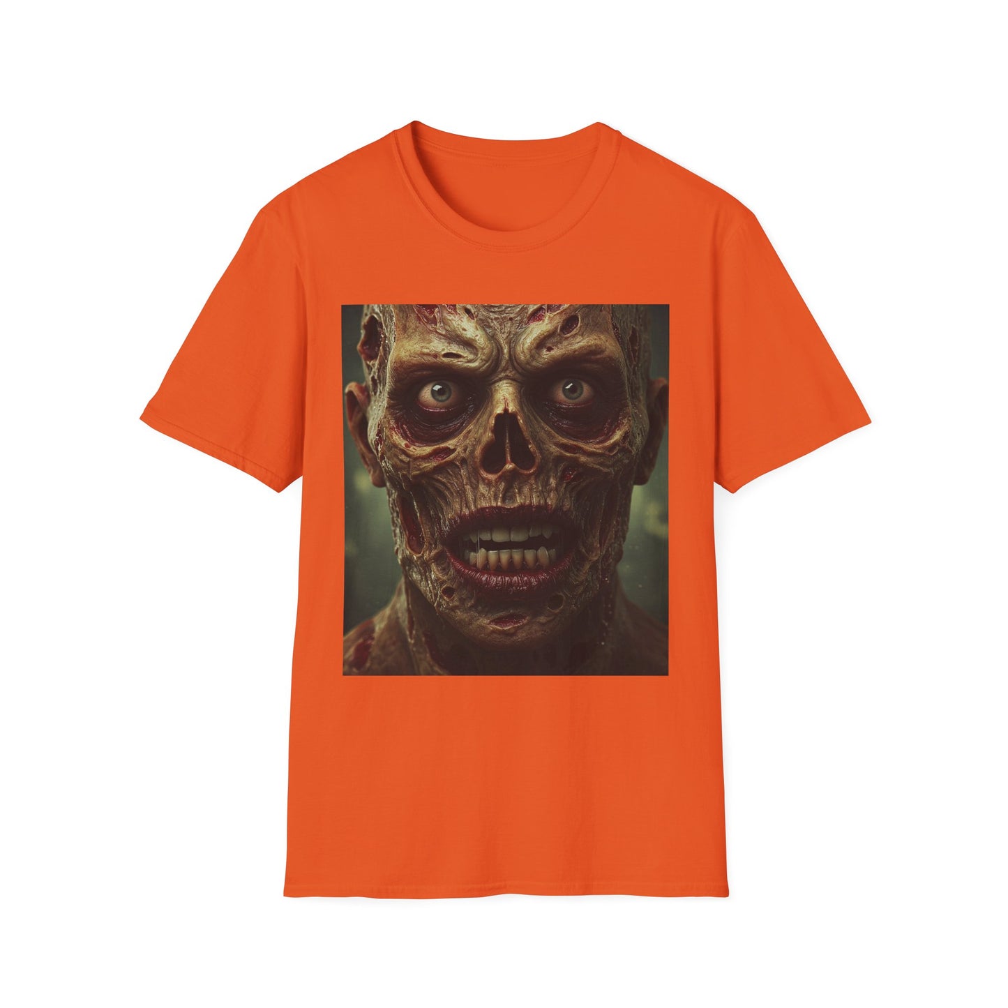 Apocalyptic Portrait Tee, bold, decaying zombie graphic