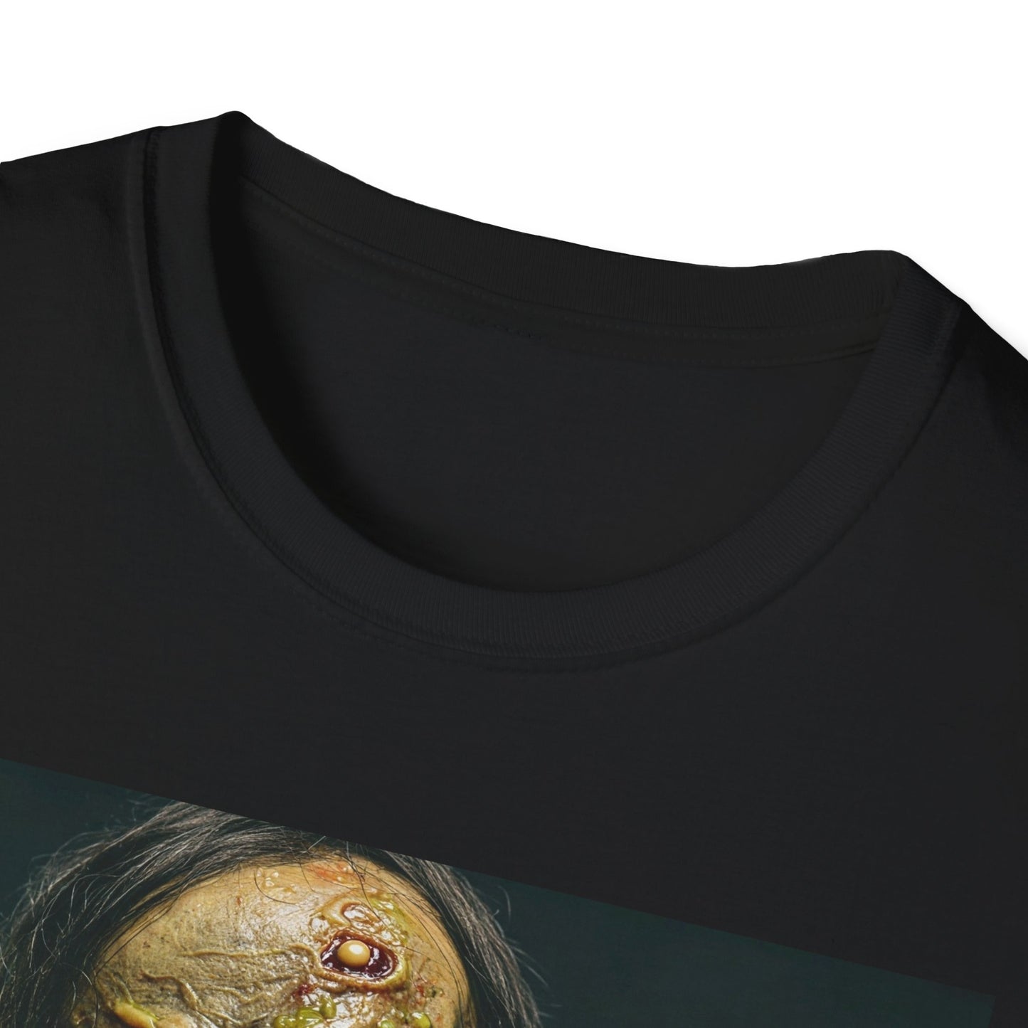 Apocalyptic Portrait Tee, bold, decaying zombie graphic