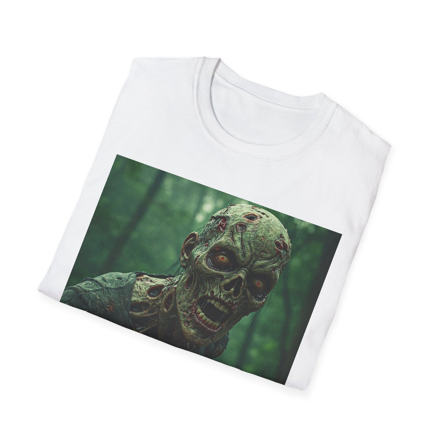 Apocalyptic Portrait Tee, bold, decaying zombie graphic