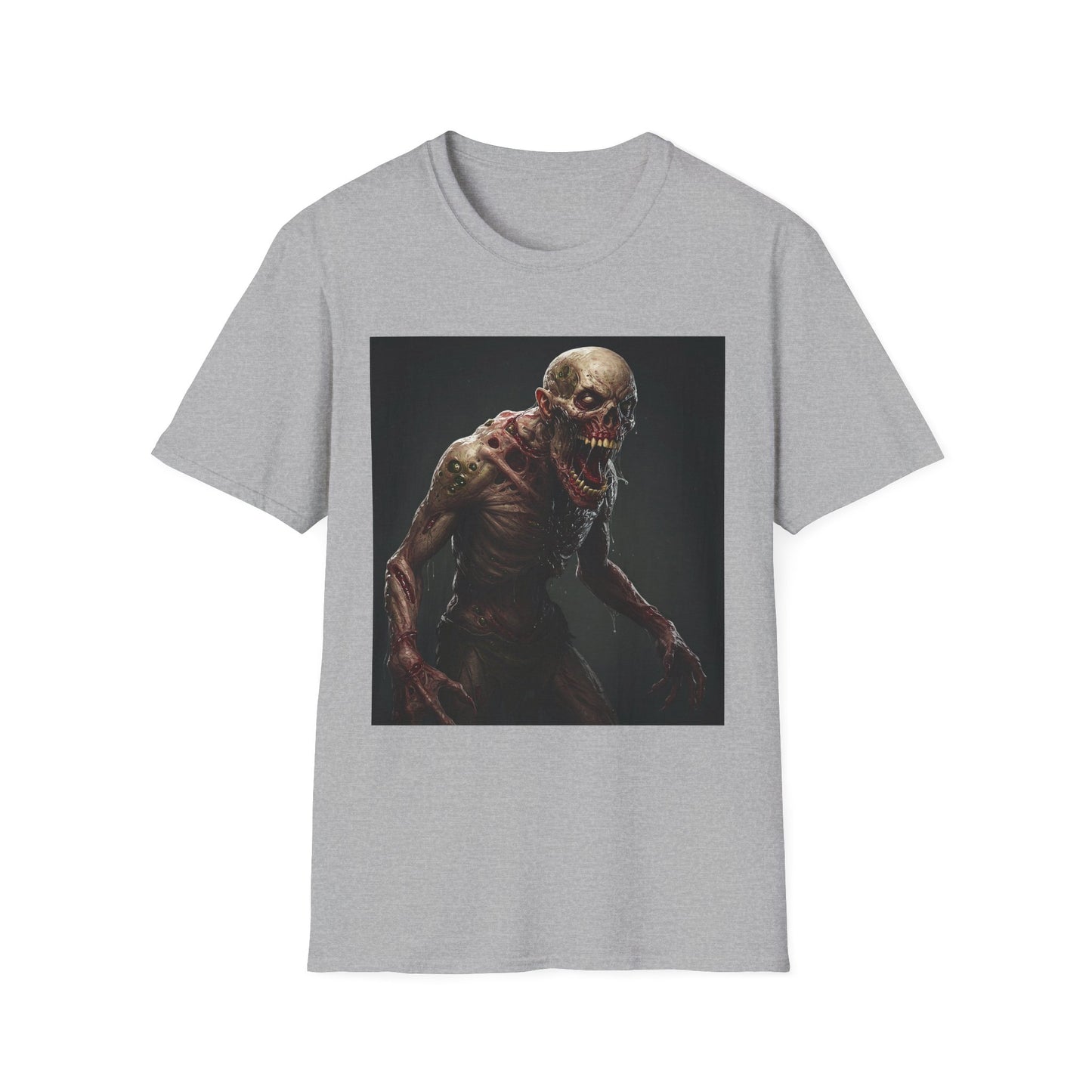 Apocalyptic Portrait Tee, bold, decaying zombie graphic