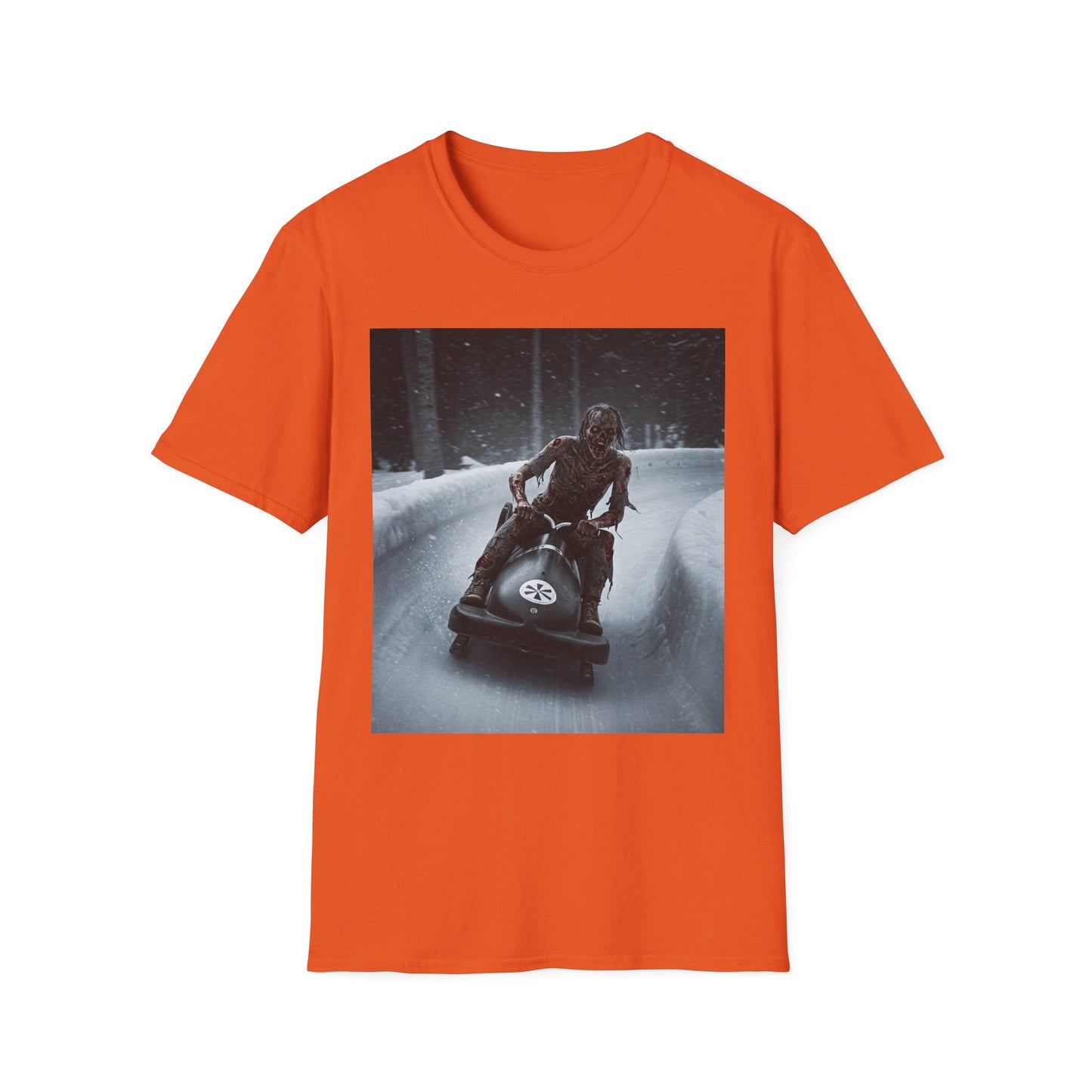 Winter Adventure Unisex Softstyle T-Shirt - Snowmobiling Graphic Tee