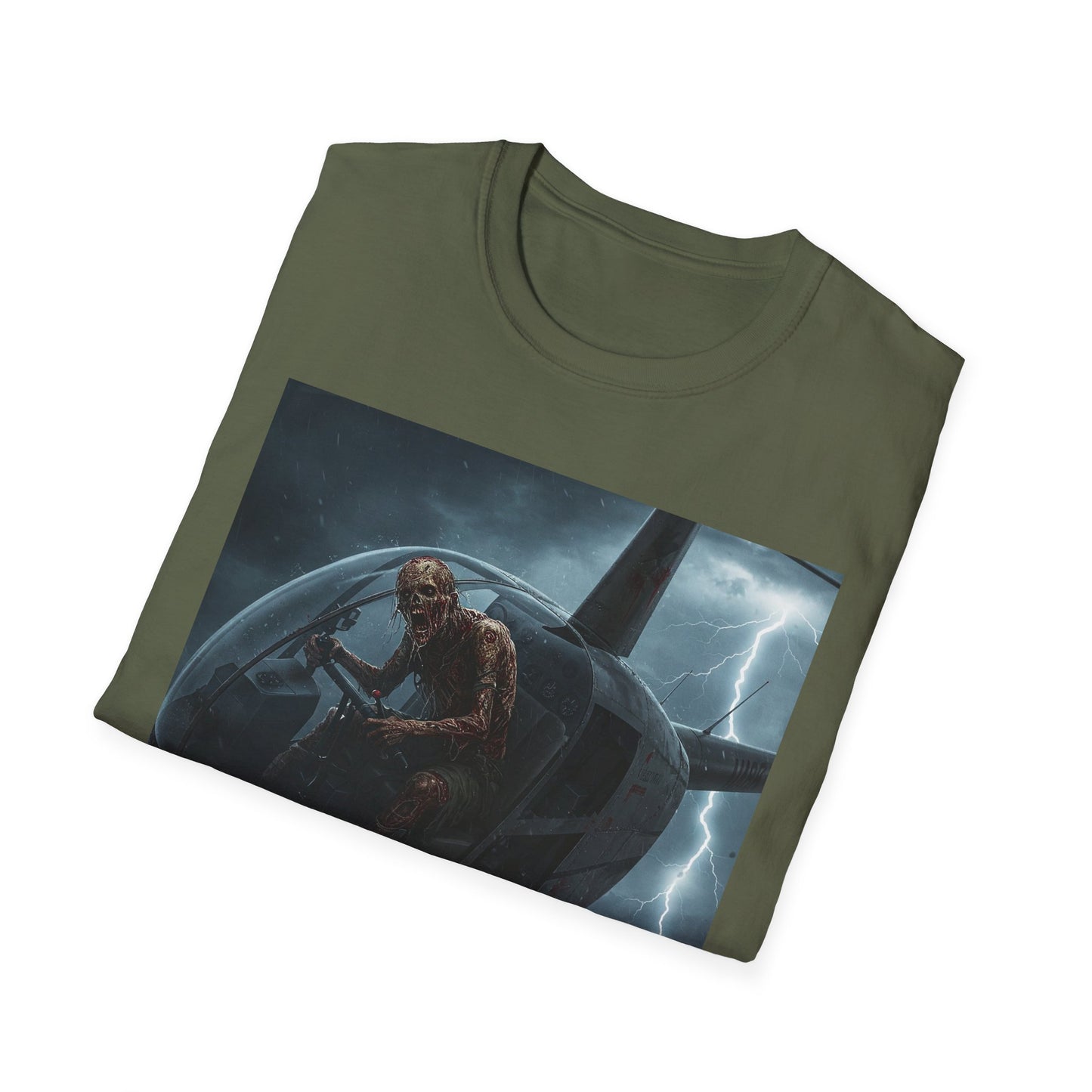 Stormy Helicopter Adventure Unisex Softstyle T-Shirt