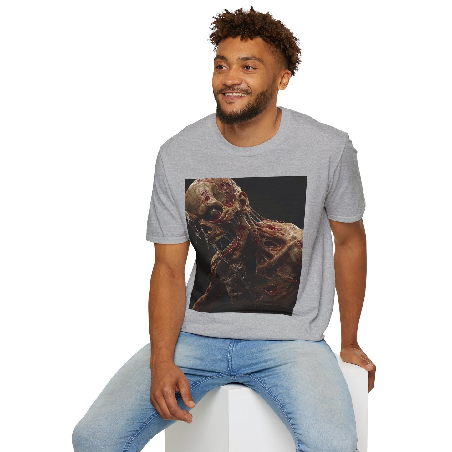 Zombie Art Unisex Softstyle T-Shirt - Graphic Horror Tee